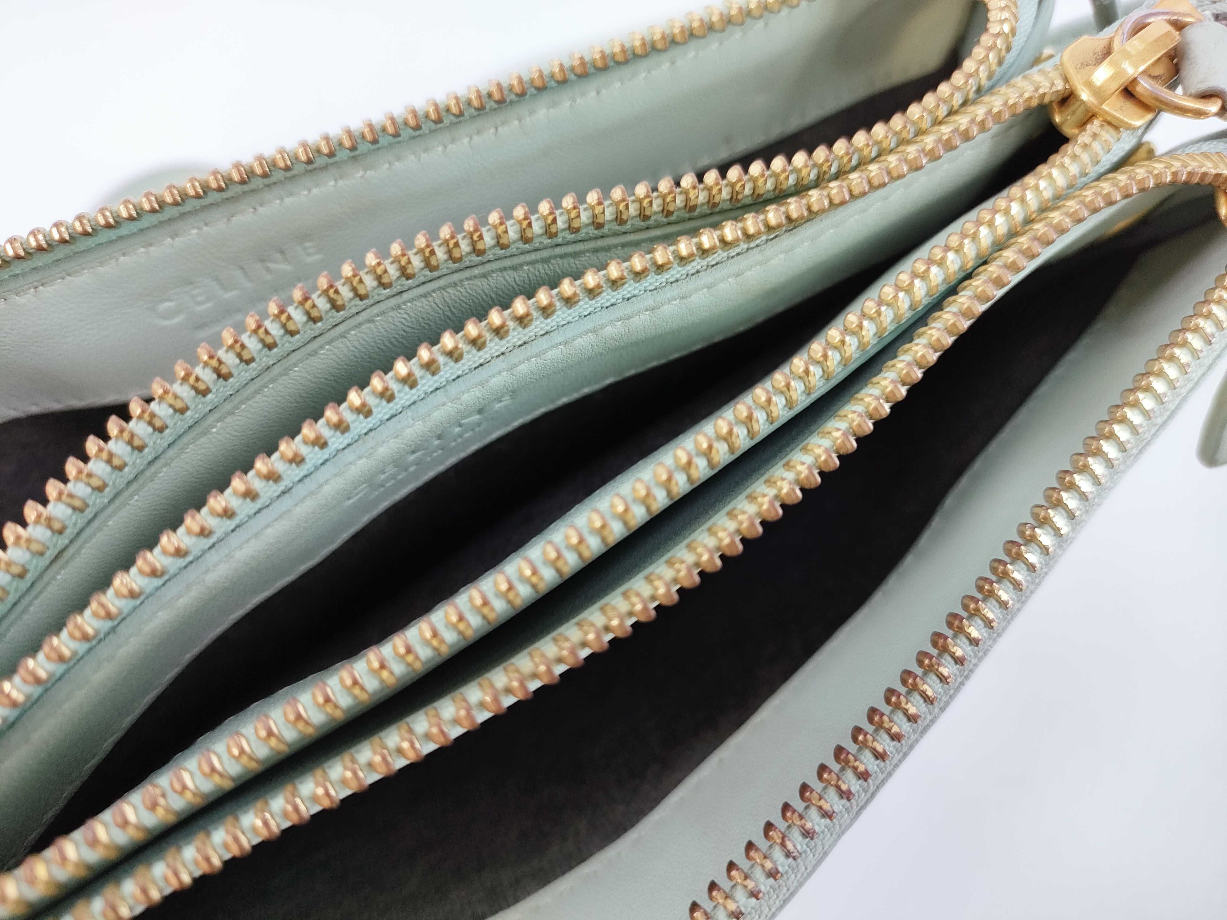 Trio Shoulder Bag, Leather, Green Shoulder Bag — view 12