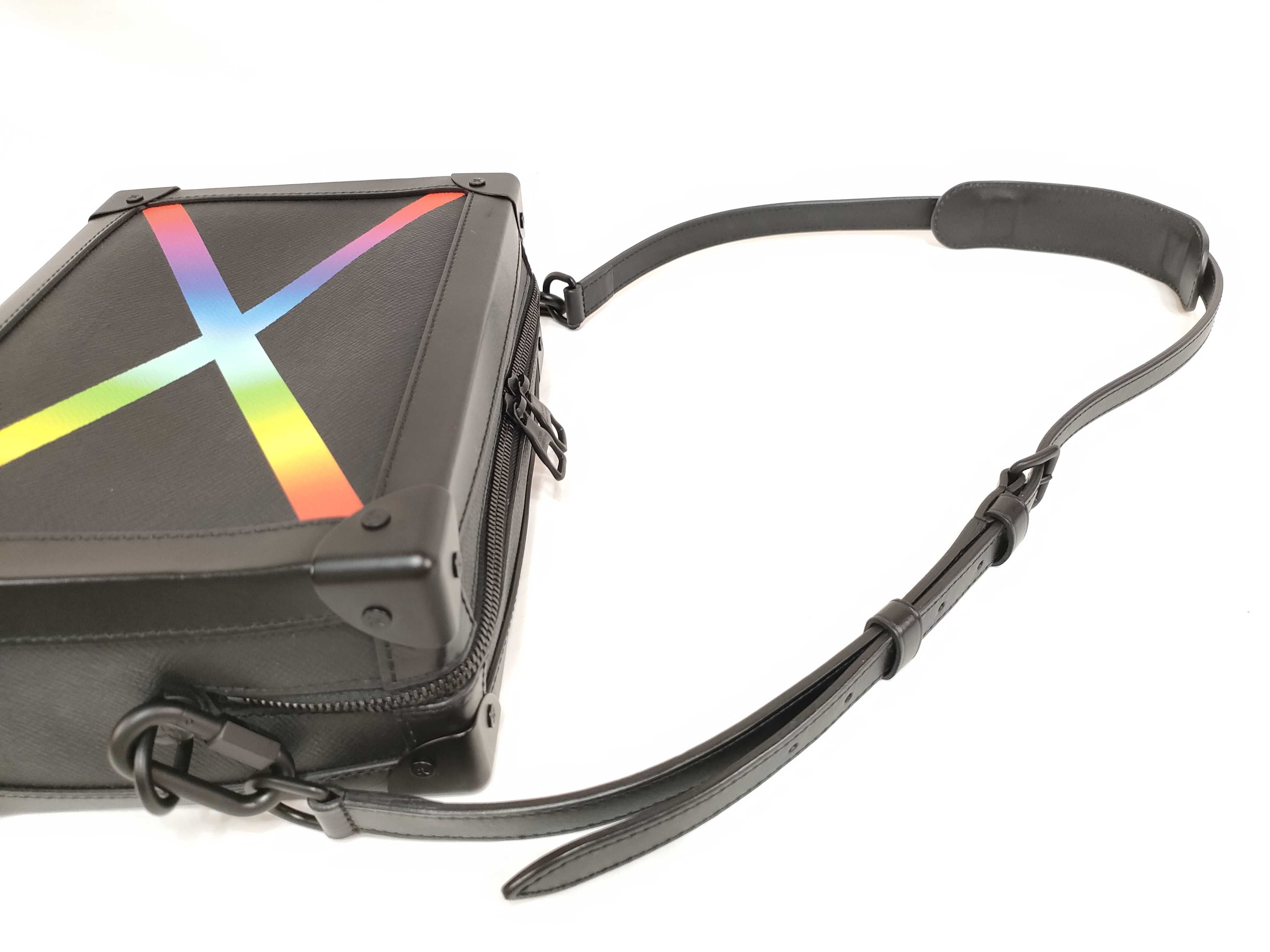 Mini Soft Trunk Rainbow Black Taiga M30351 DU2159 (Includes strap, dust bag, box, and shoulder bag) — view 3