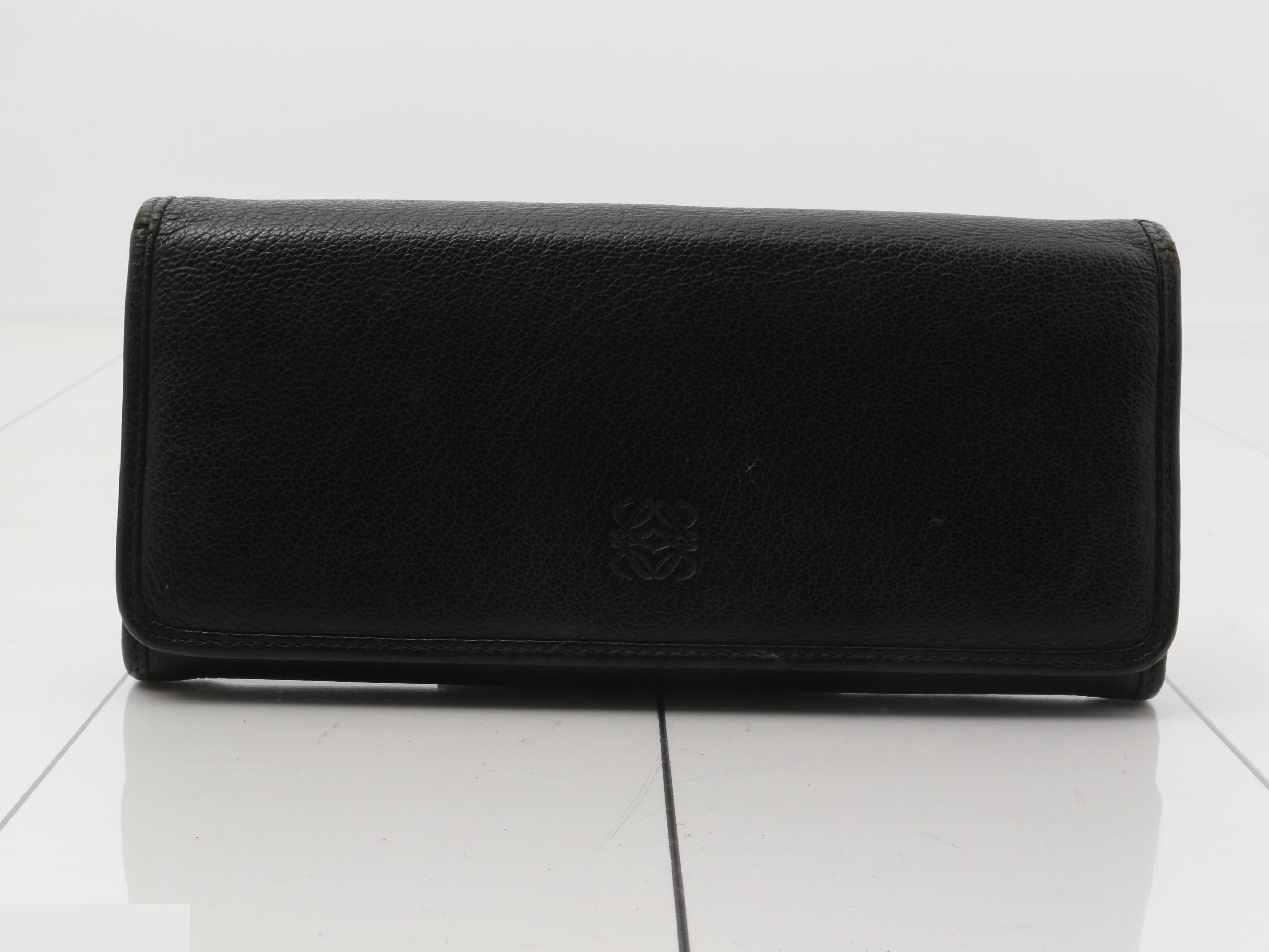 Anagram Long Wallet, Nappa Leather, Black