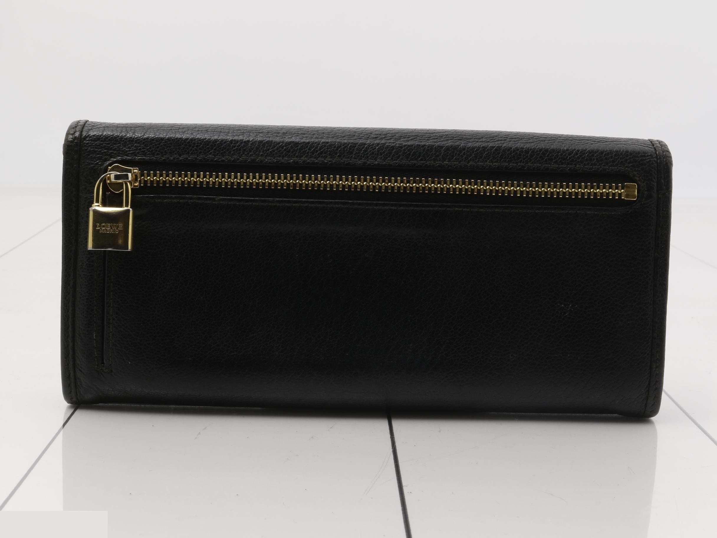 Anagram Long Wallet, Nappa Leather, Black — view 2