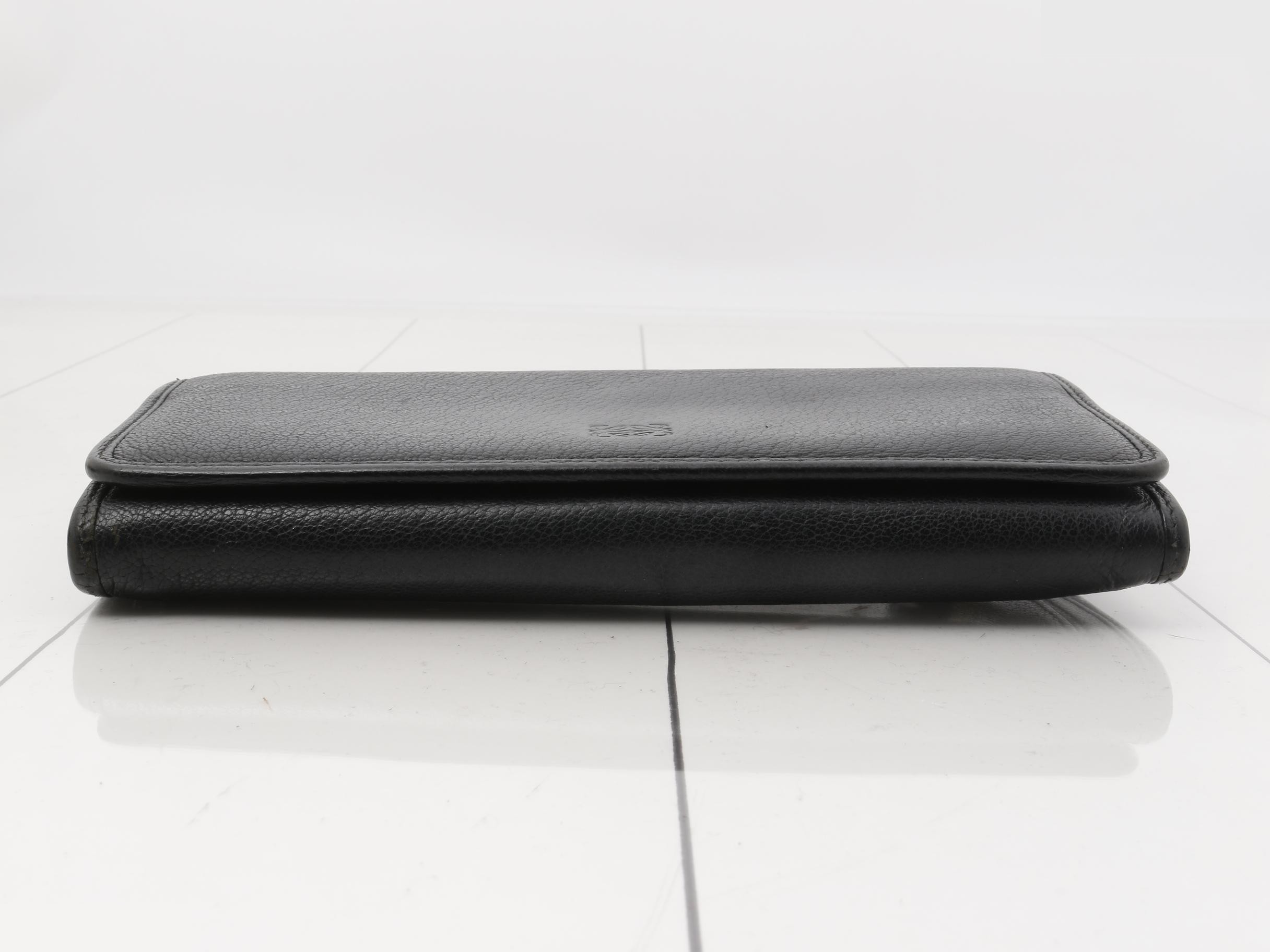 Anagram Long Wallet, Nappa Leather, Black — view 3