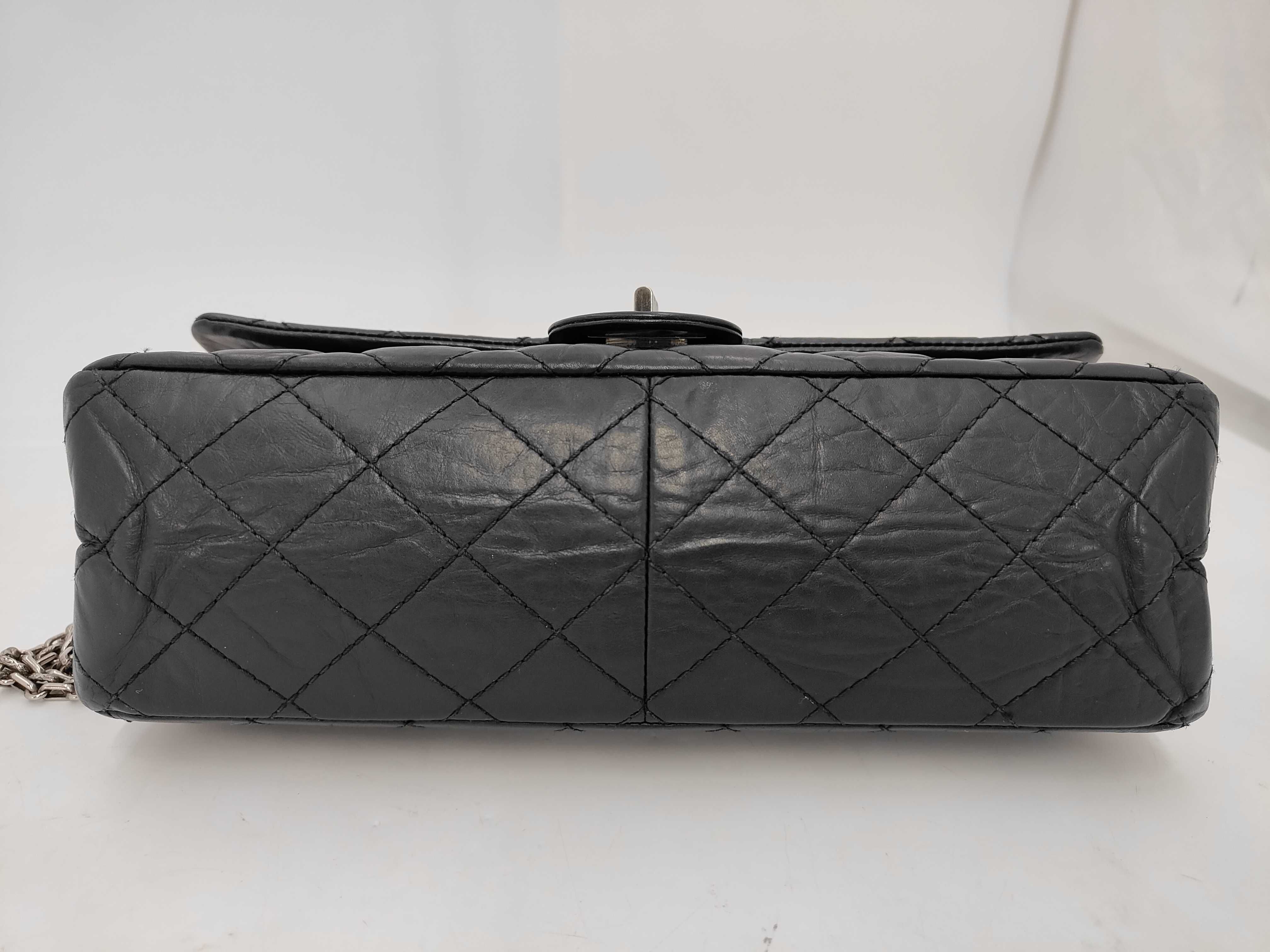 2.55 Double Chain Shoulder Bag, Black — view 6