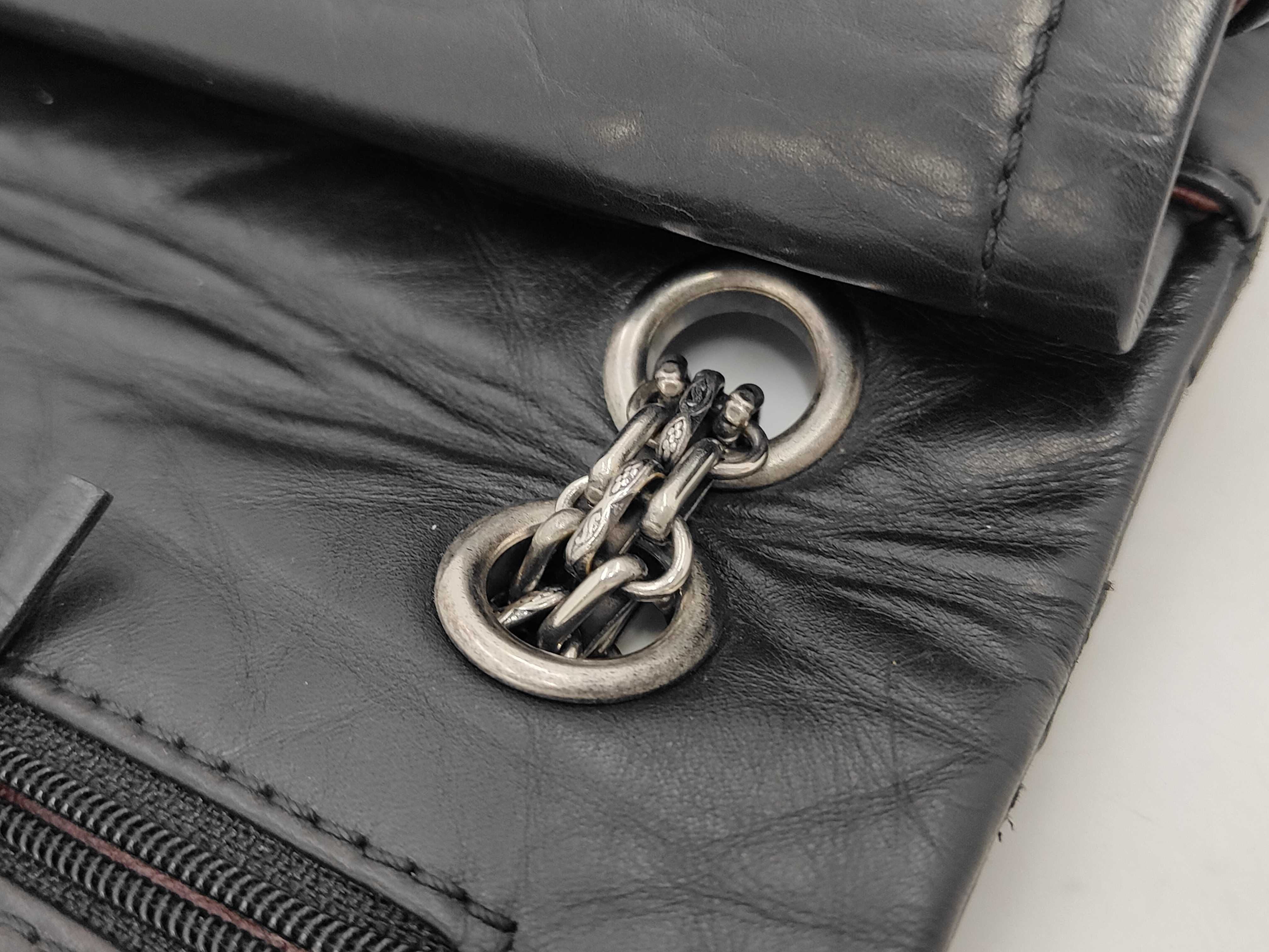 2.55 Double Chain Shoulder Bag, Black — view 9