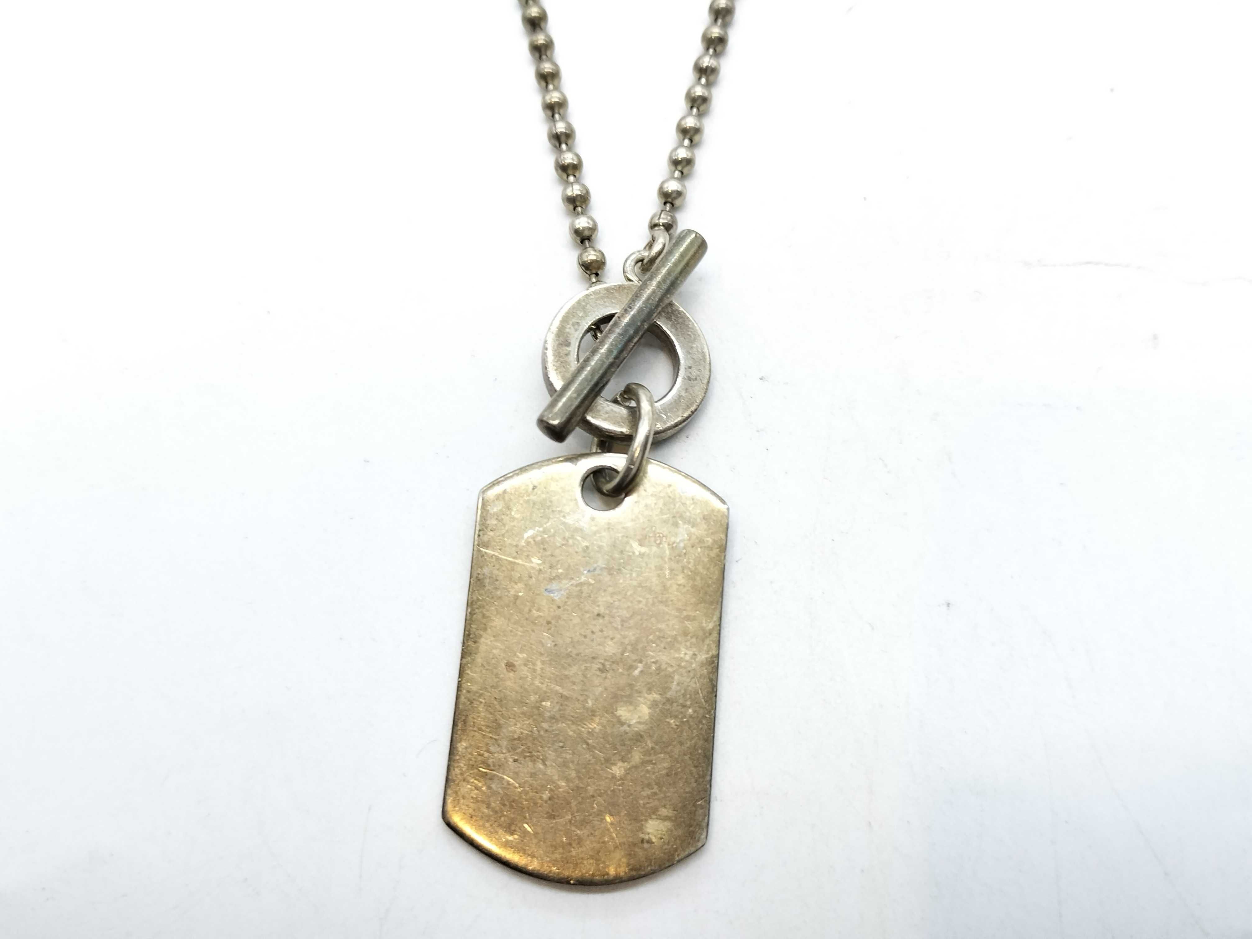 925 Dog Tag Ball Chain Necklace — view 2