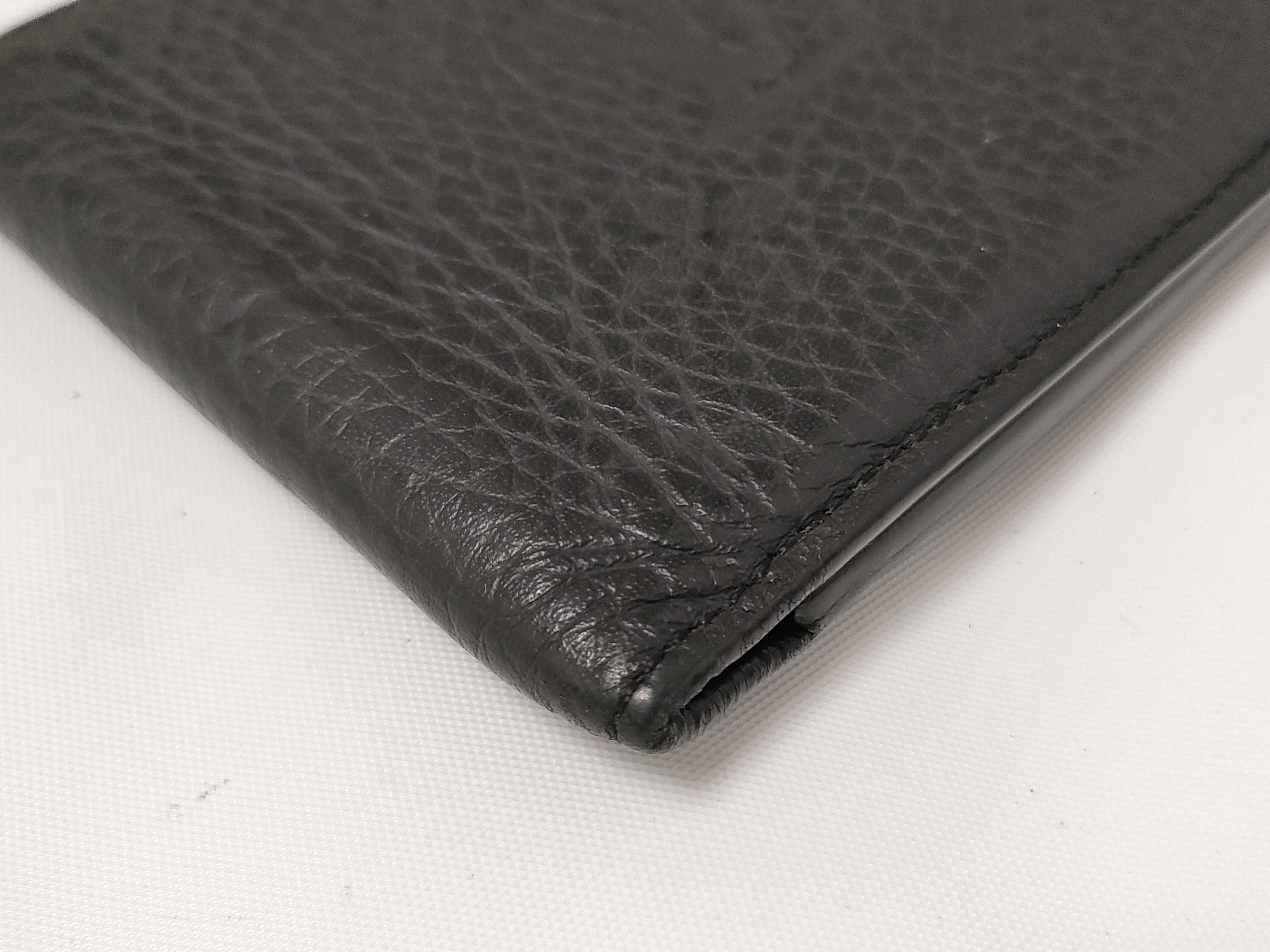 Monogram Empreinte Vuitton Taurillon Portefeuille Multiple Noir M82072? IC card detected. Wallet. — view 3