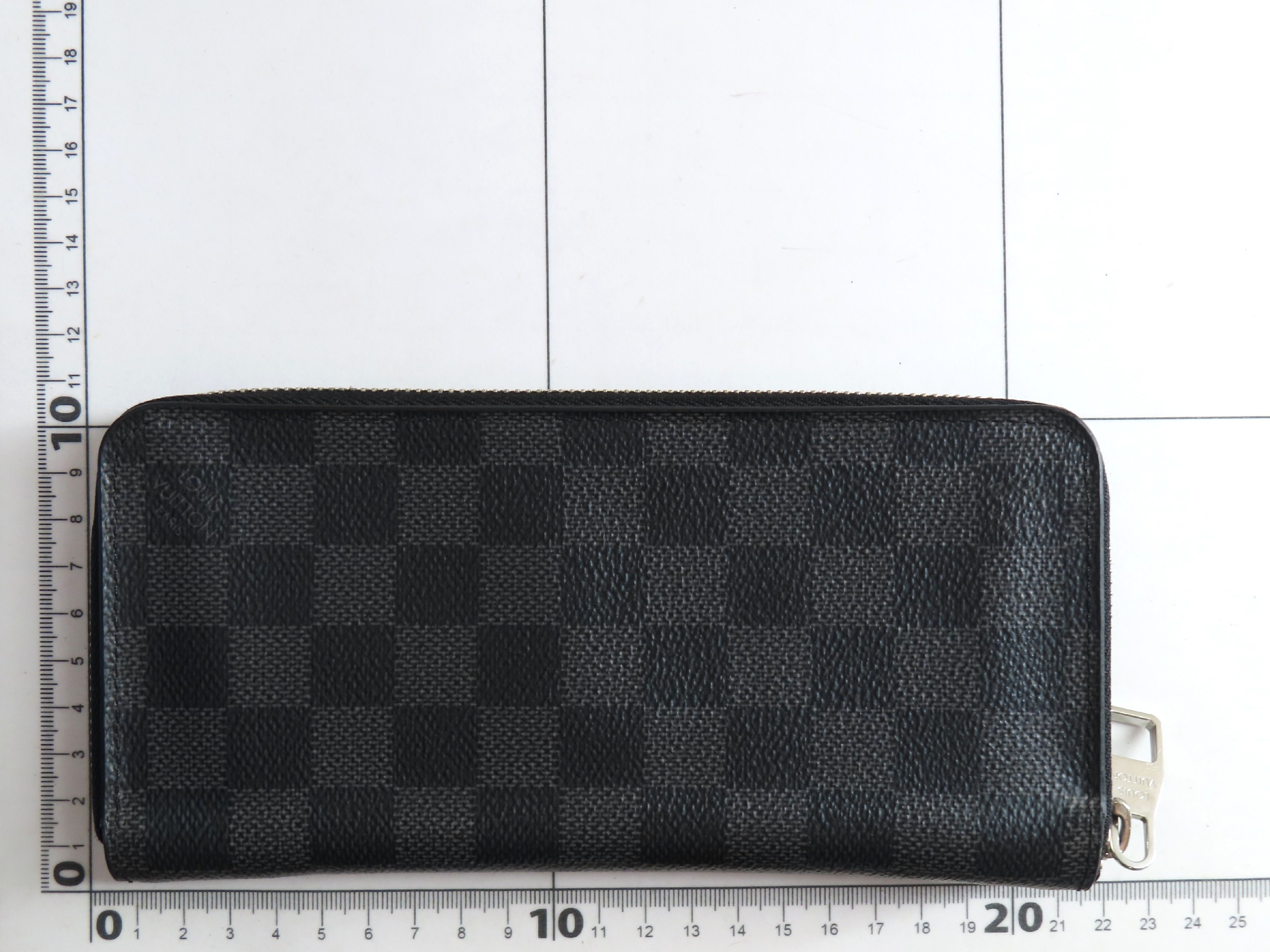 Damier Graphite Zippy Vertical Wallet, Black, Silver Hardware, CA0159 — view 2