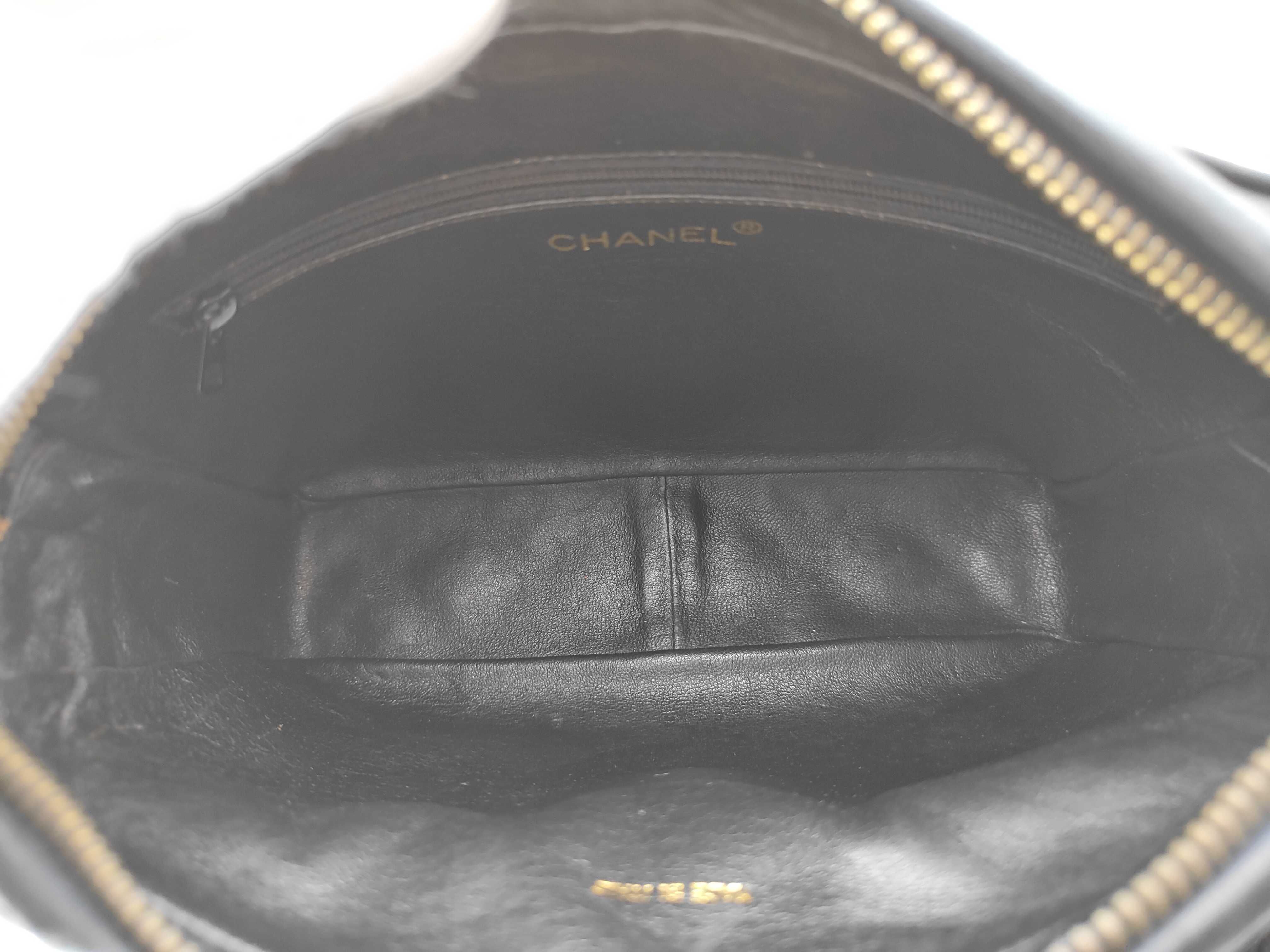 Matelassé Fringe Lambskin Chain Shoulder Bag, Black, Item No. 1 — view 10