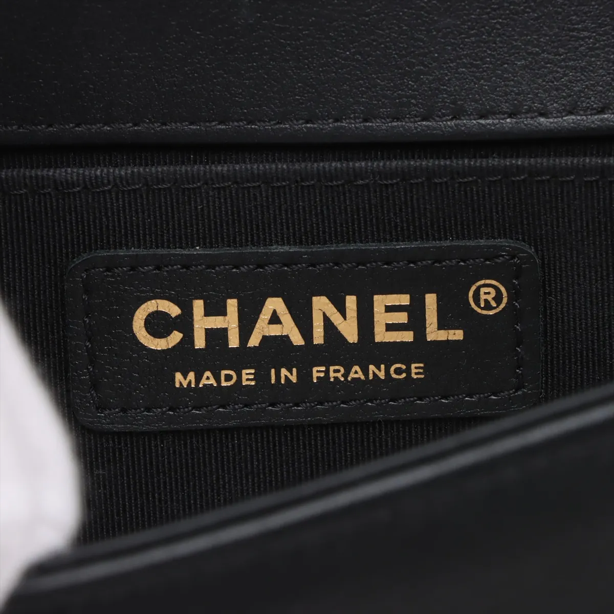 Boy Chanel 20 Small Lambskin Chain Shoulder Bag Black Gold Hardware 30155081 30s A67085 — view 9