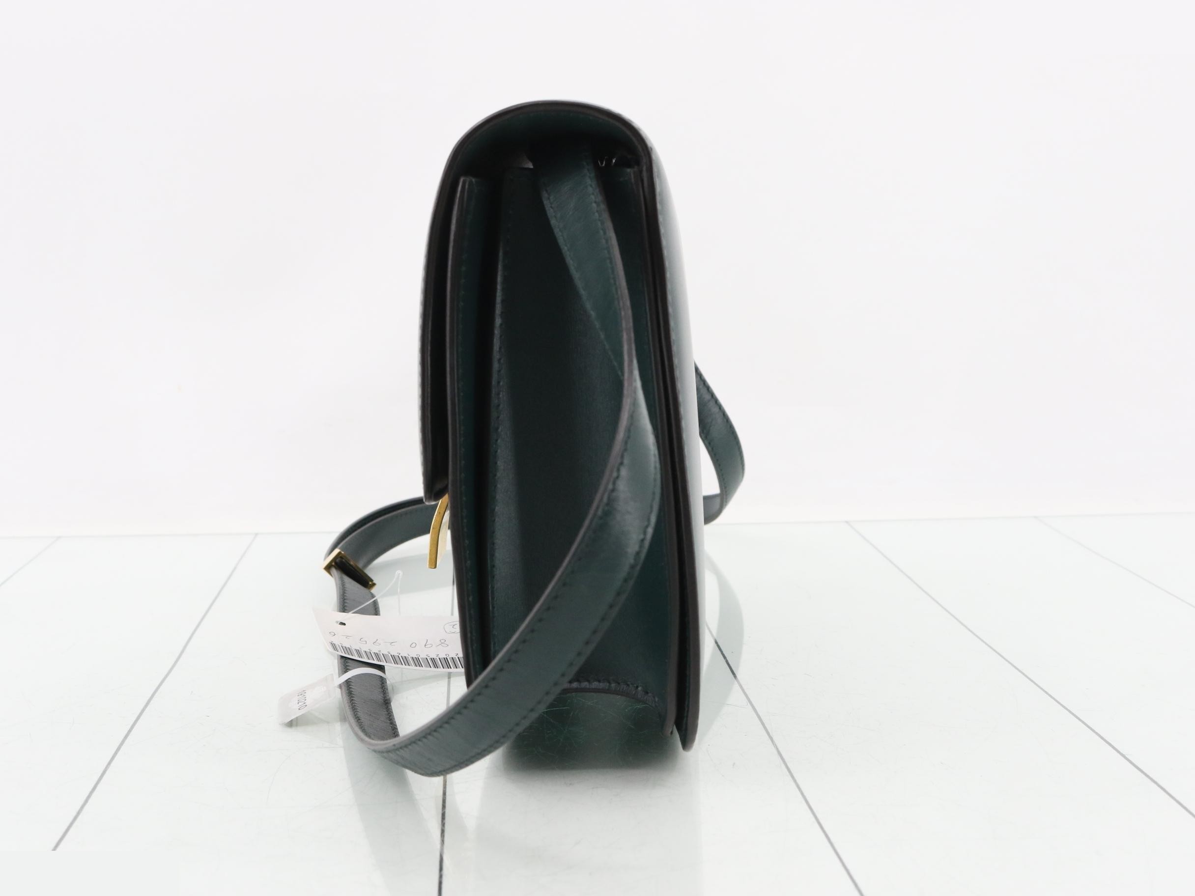 Classic Box Calf Leather Shoulder Bag (Green) — view 3
