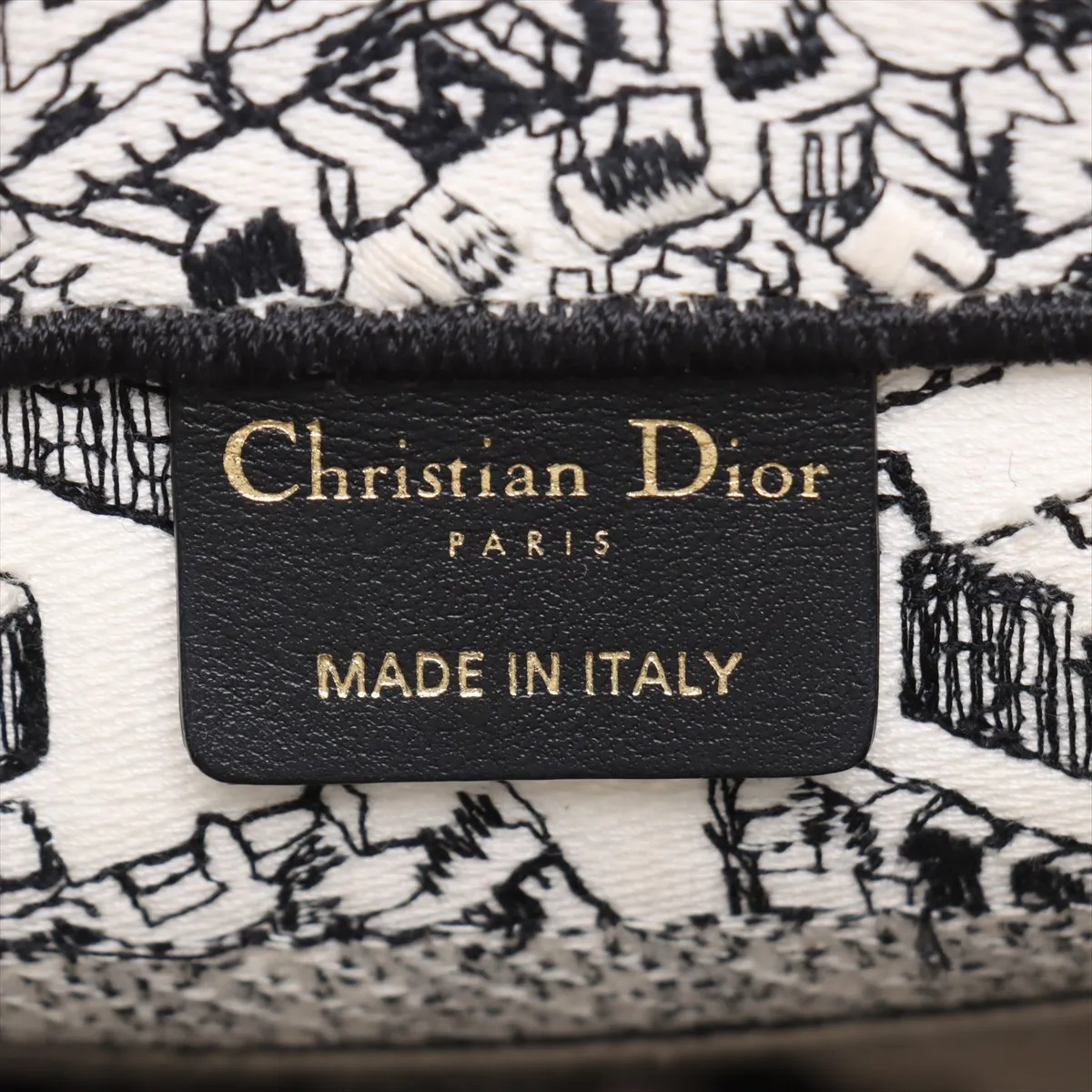 Book Tote Small Canvas Handbag White x Black — view 8