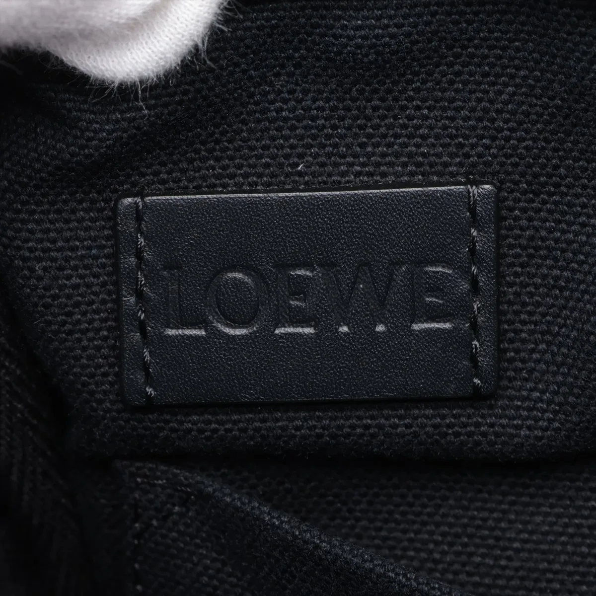 Repeat Anagram Military Messenger Bag, Canvas x Leather, Shoulder Bag, Black x Gray — view 9