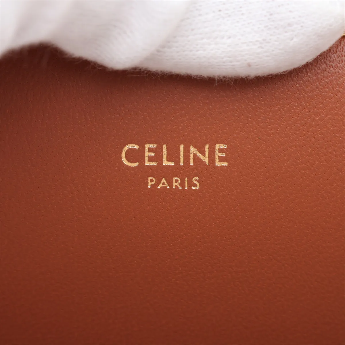 Triomphe Teen PVC Shoulder Bag, Beige x Brown — view 11