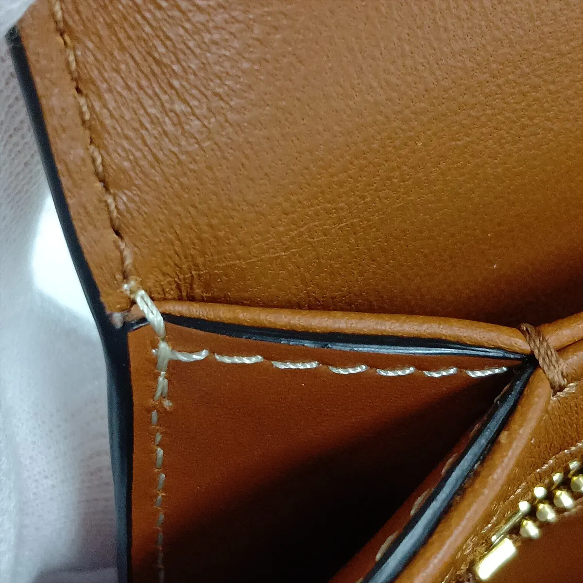Triomphe Teen PVC Shoulder Bag, Beige x Brown — view 14