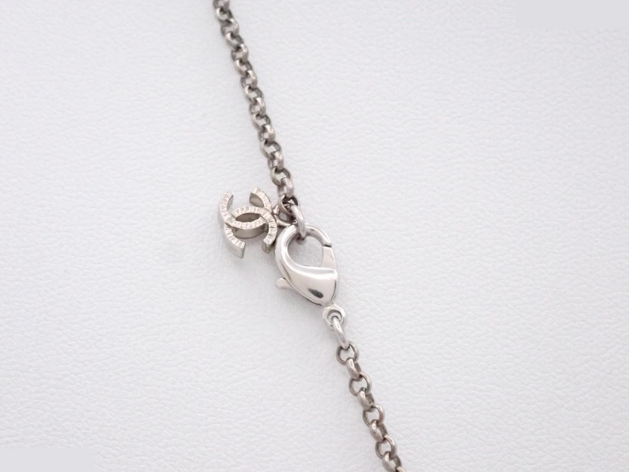 Coco Mark Circle Rhinestone Necklace, Chain approx. 60cm — view 2