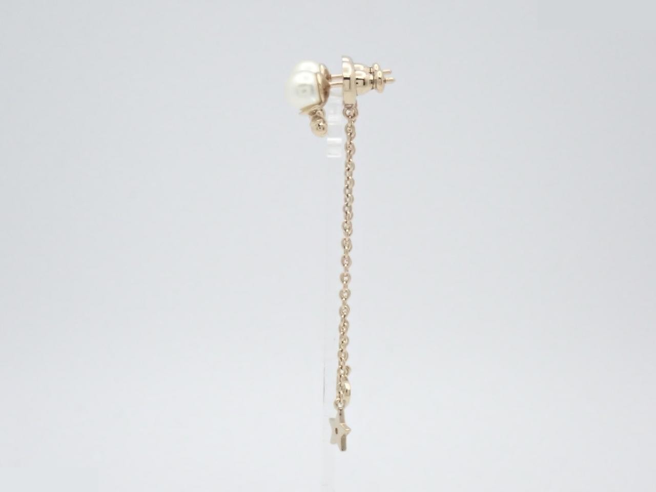 Tribal Earrings - CD Signature Star Charm Resin Pearl — view 3