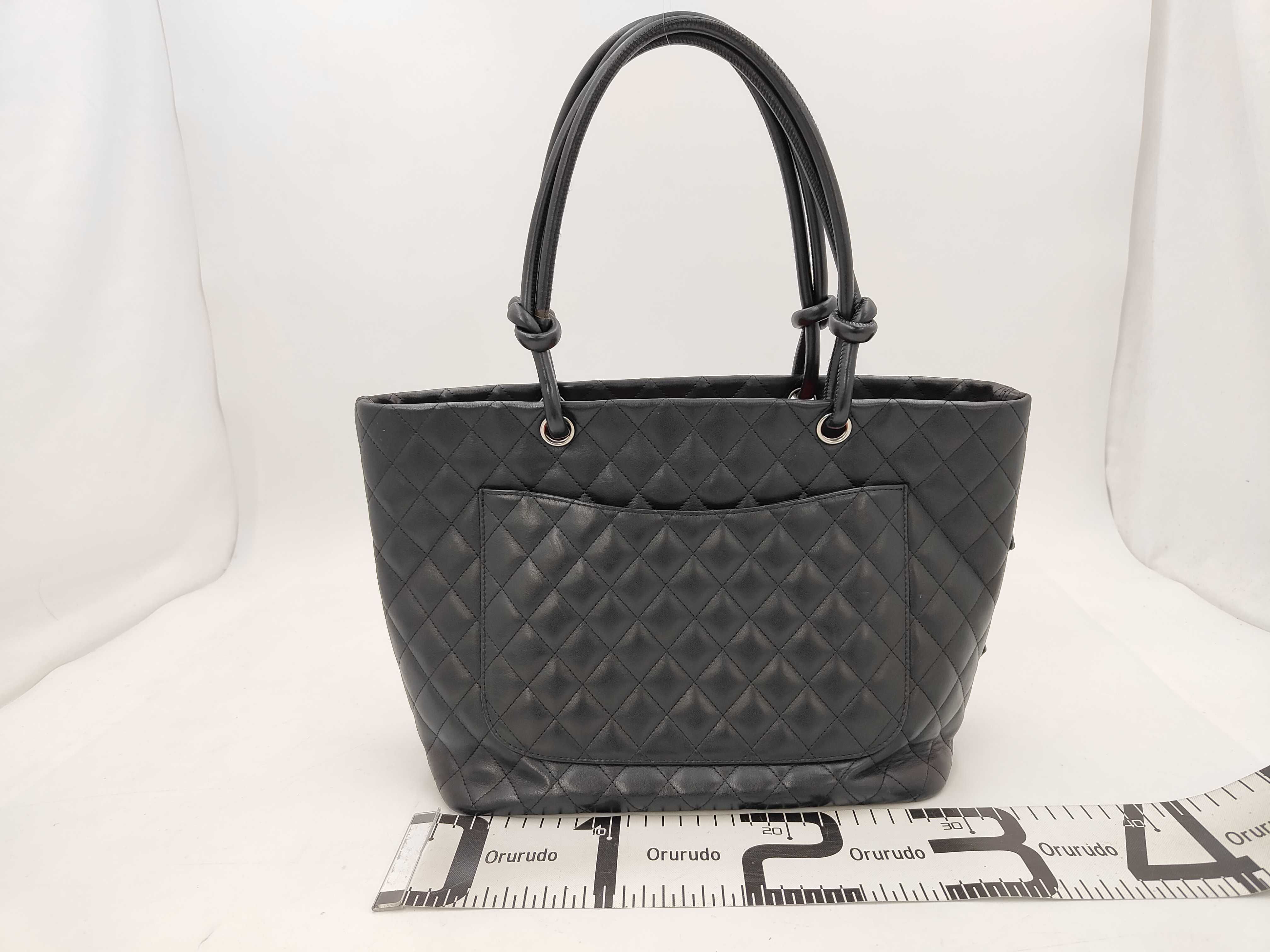 Cambon Line Leather Black Tote Bag (Serial Number 2) — view 2