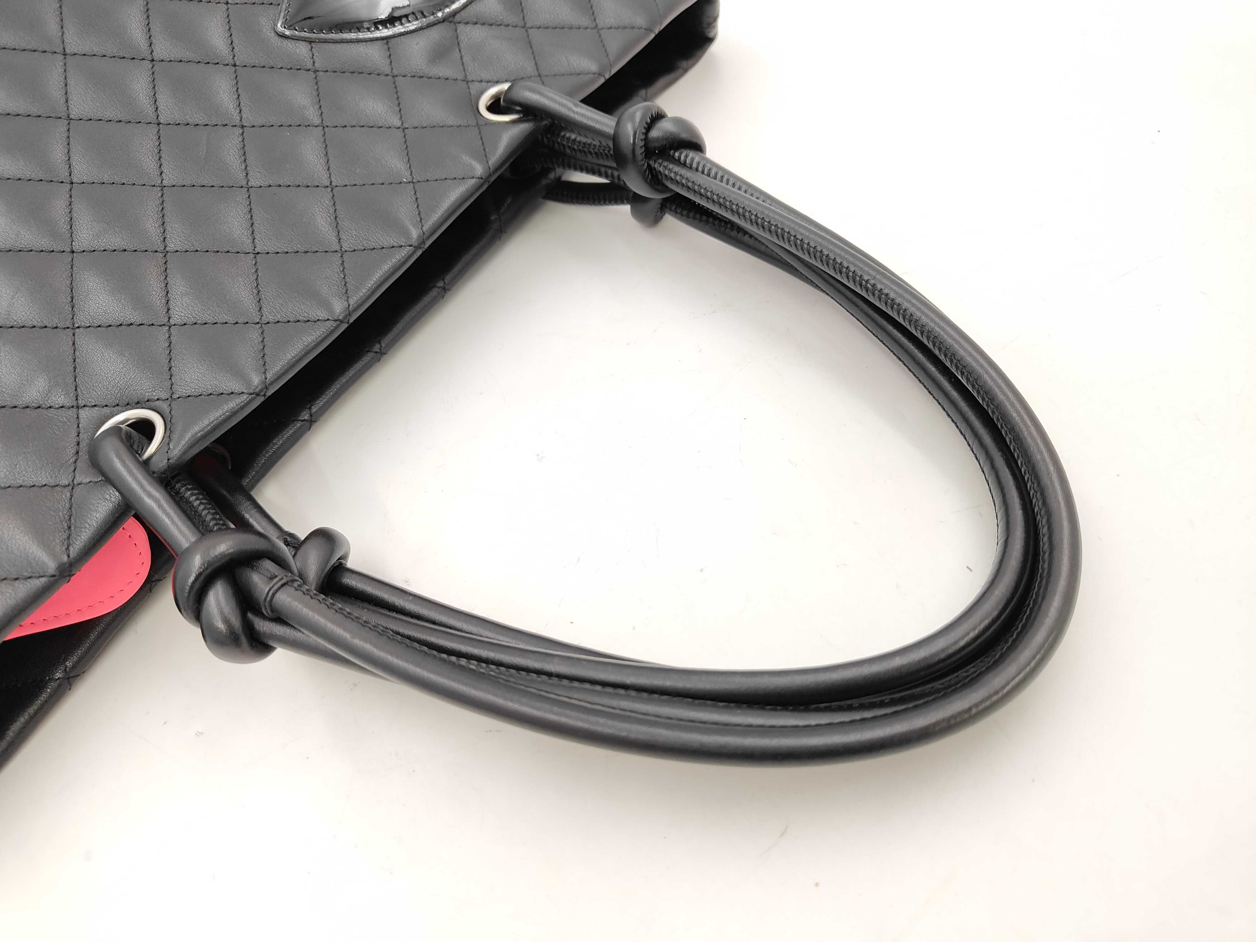 Cambon Line Leather Black Tote Bag (Serial Number 2) — view 4