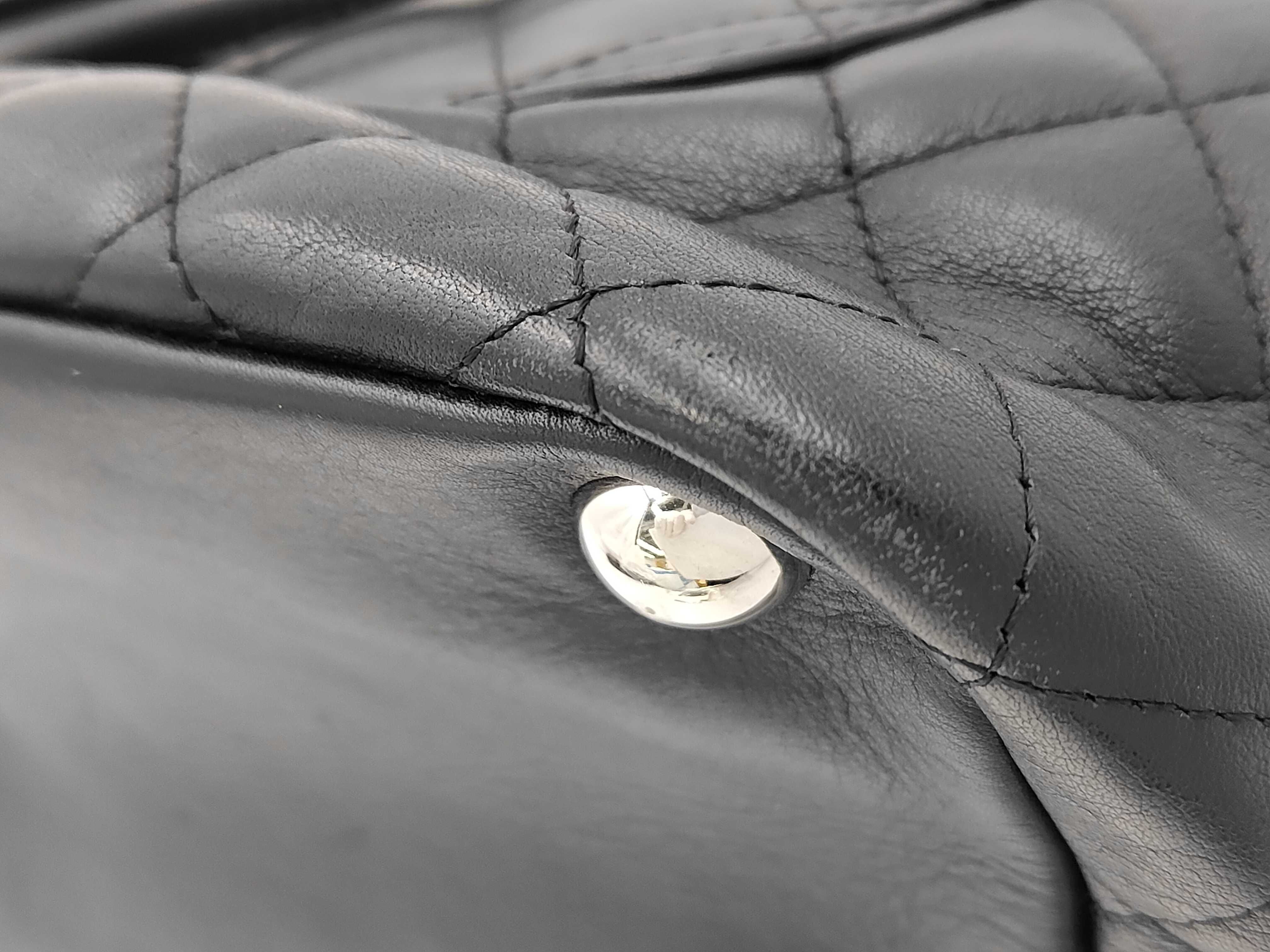 Cambon Line Leather Black Tote Bag (Serial Number 2) — view 6