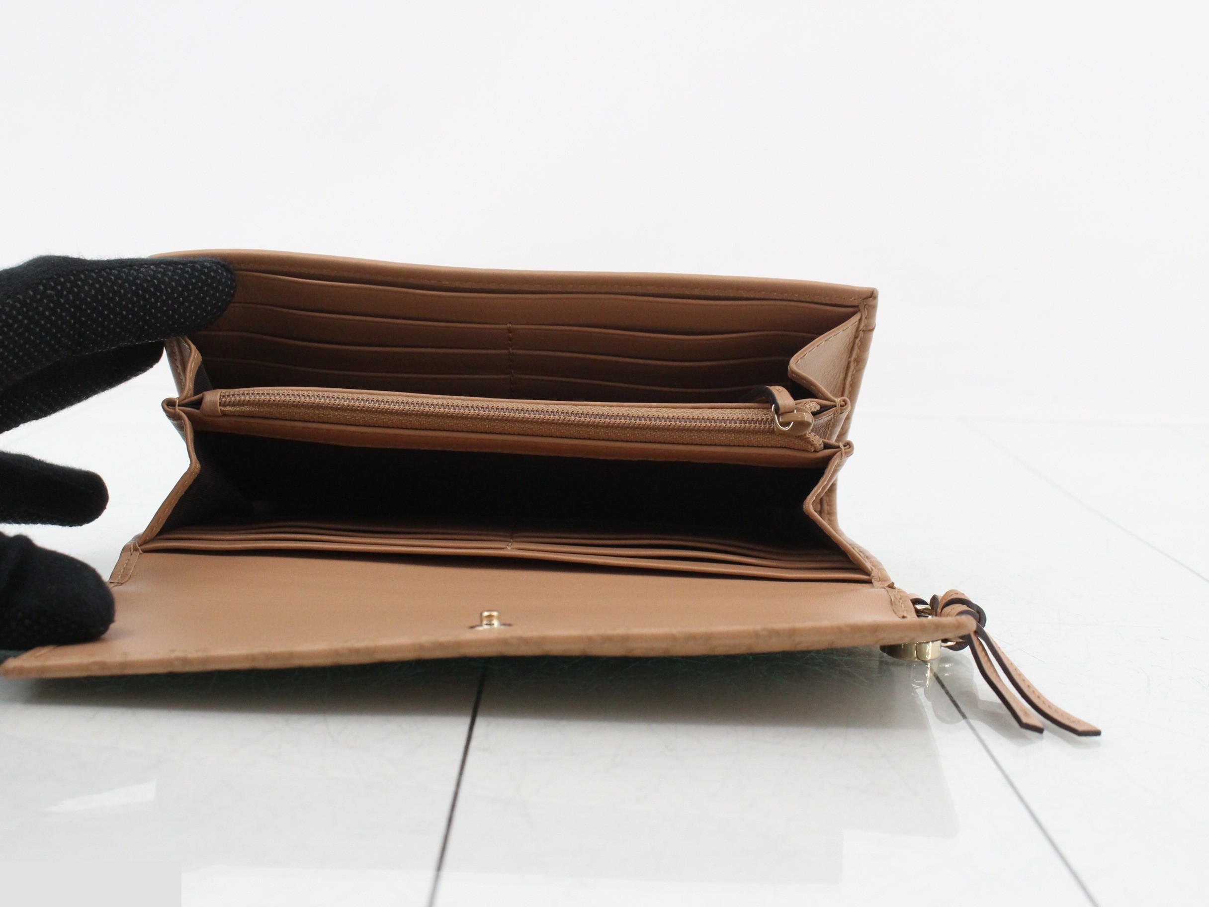 Microguccissima Leather Bi-fold Long Wallet — view 4