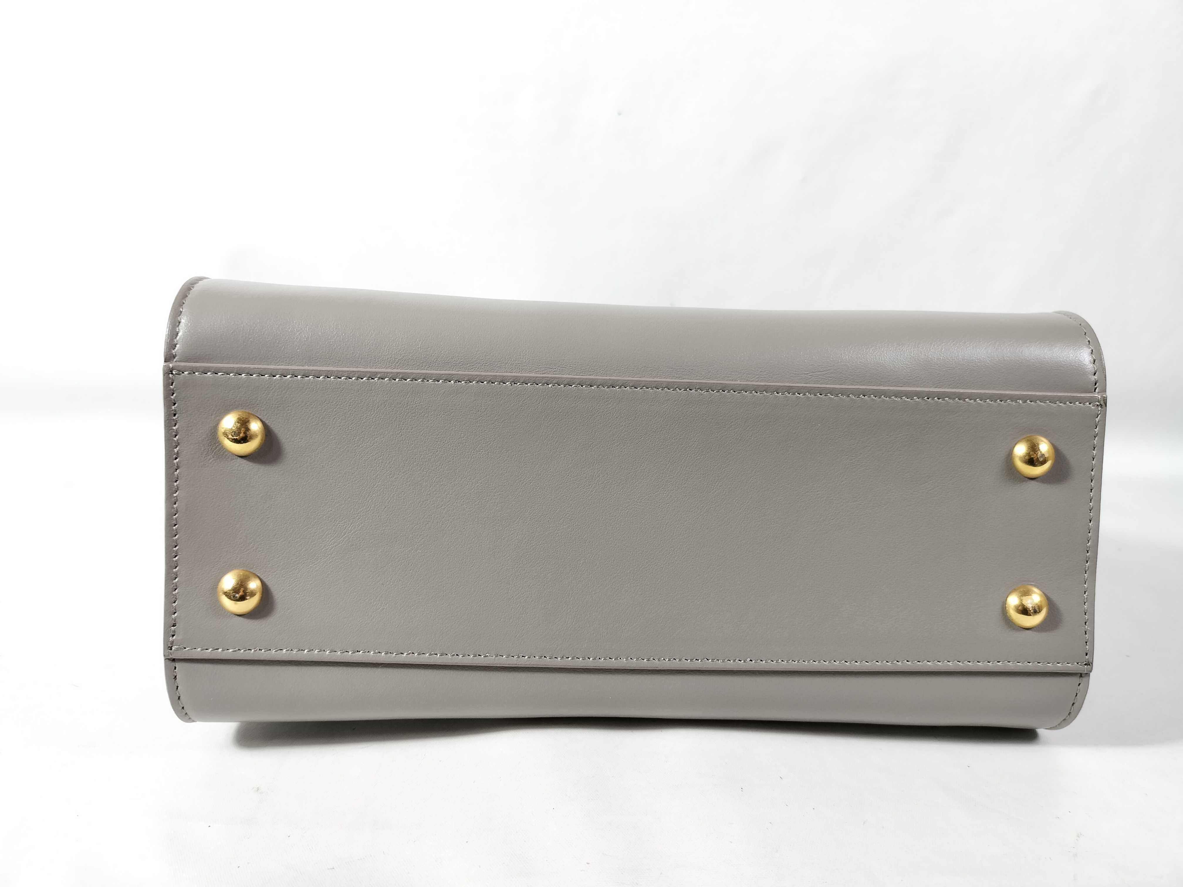 2-way Handbag/Shoulder Bag, Leather, Gold Hardware — view 7