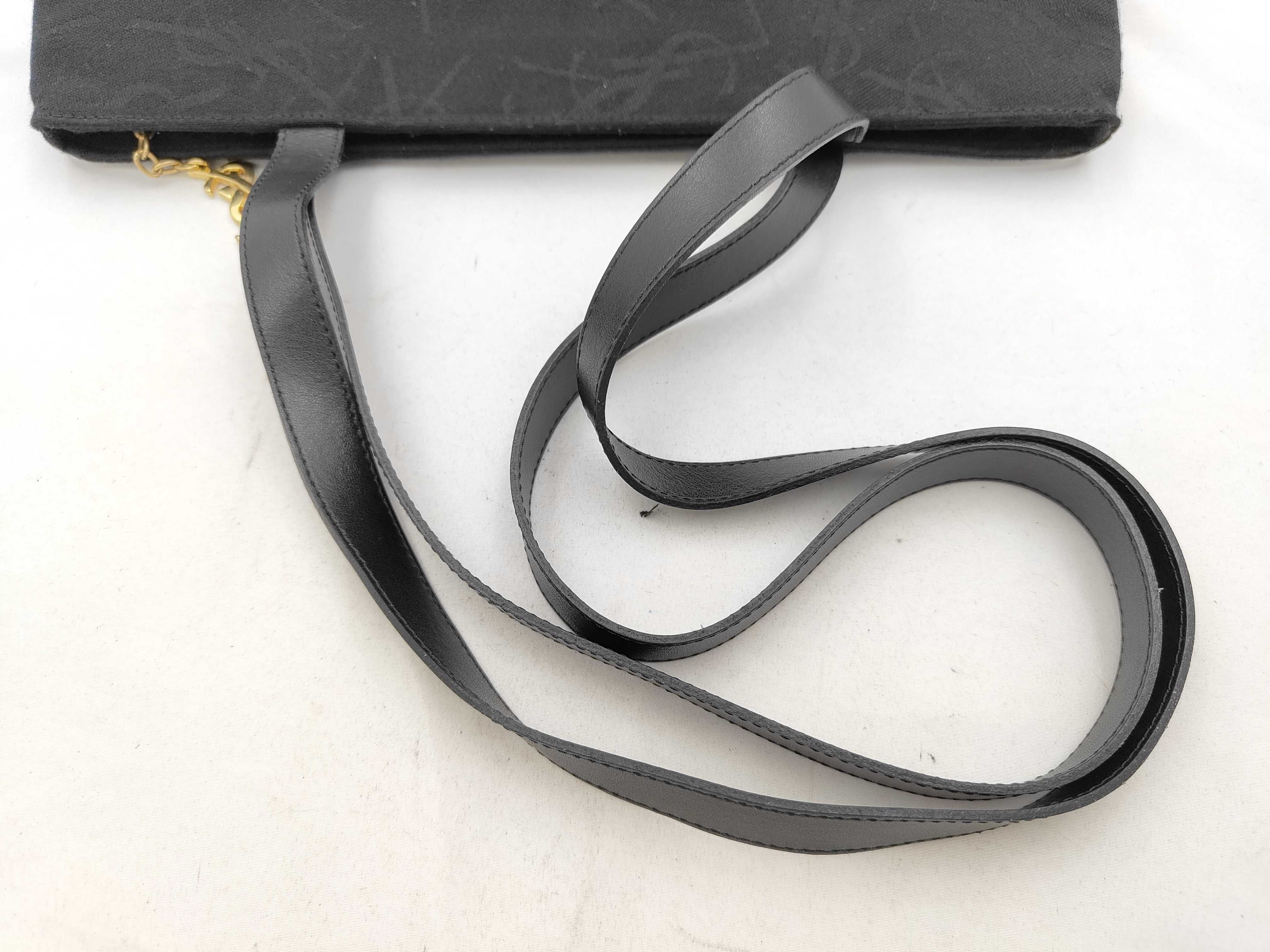 logo charm canvas black tote bag — view 3