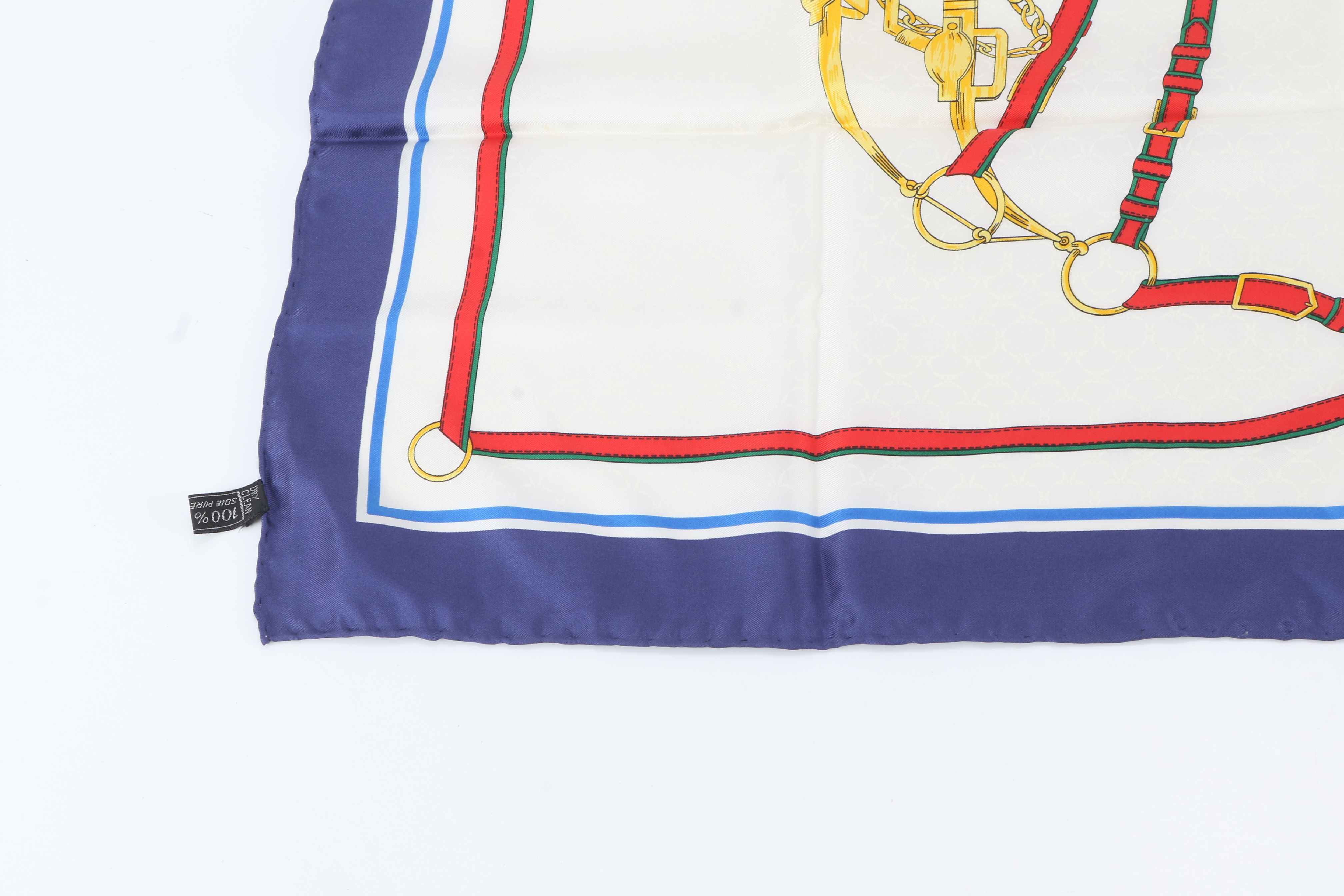 tagged 100% silk scarf, equestrian equipment, and other accessories. — view 4
