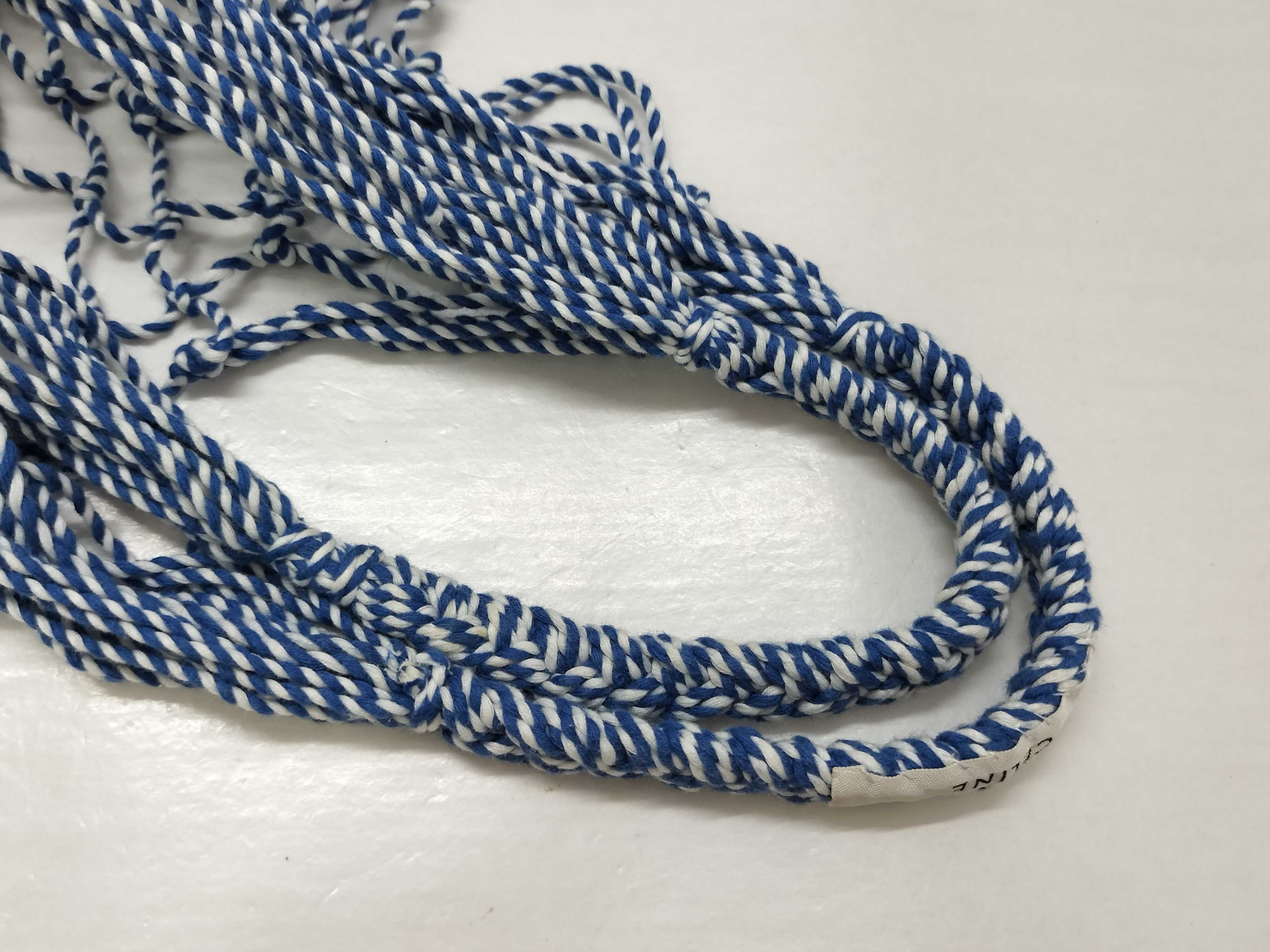 Phoebe Mesh Tote Bag, Blue & White, Unused, Handbag — view 3