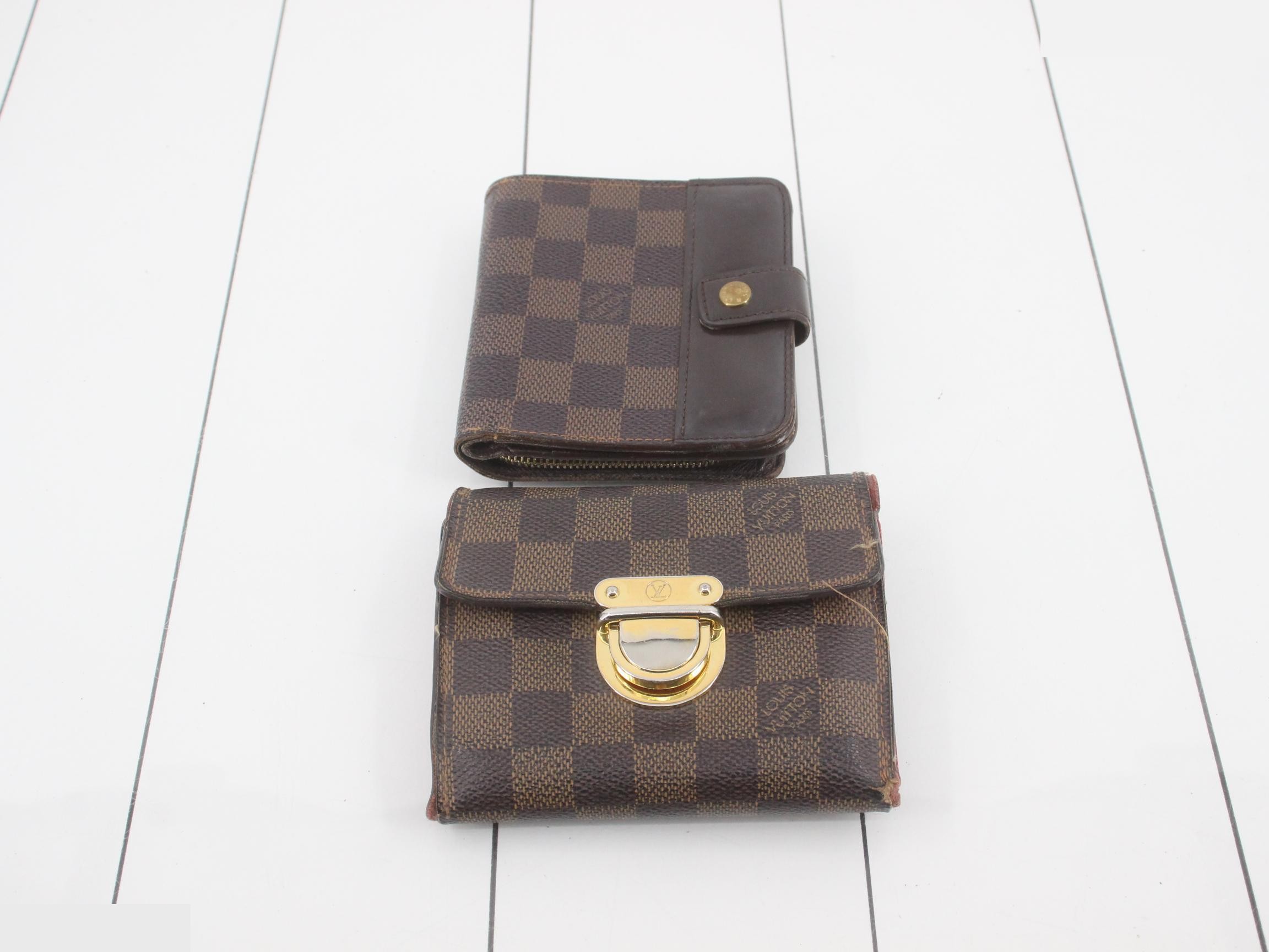 LV Damier Ebene Compact Wallet (3 items) + Card Case (1 item) — view 2