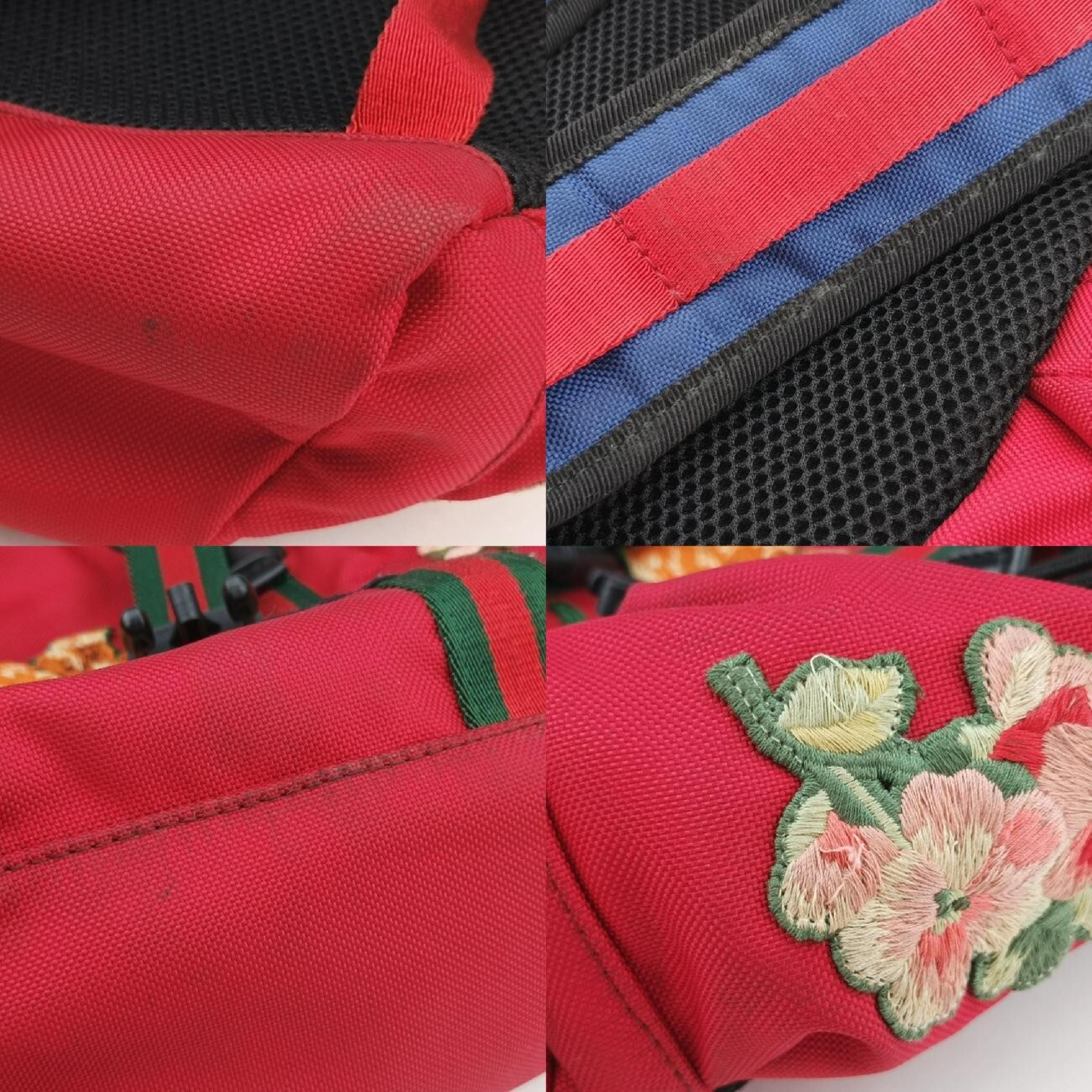 Techno Vintage Web Lavoure Pal Amour Embroidered Red Canvas Backpack 478327 E022661748 — view 10