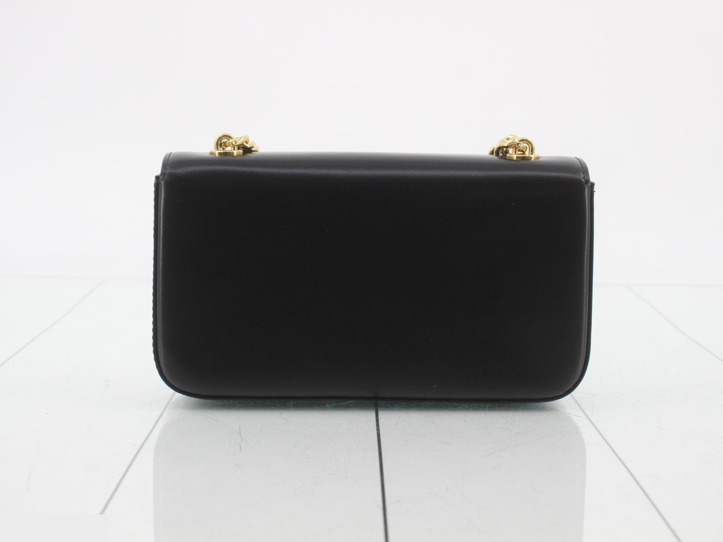 Claude Triomphe Chain Shoulder Bag, Black — view 2