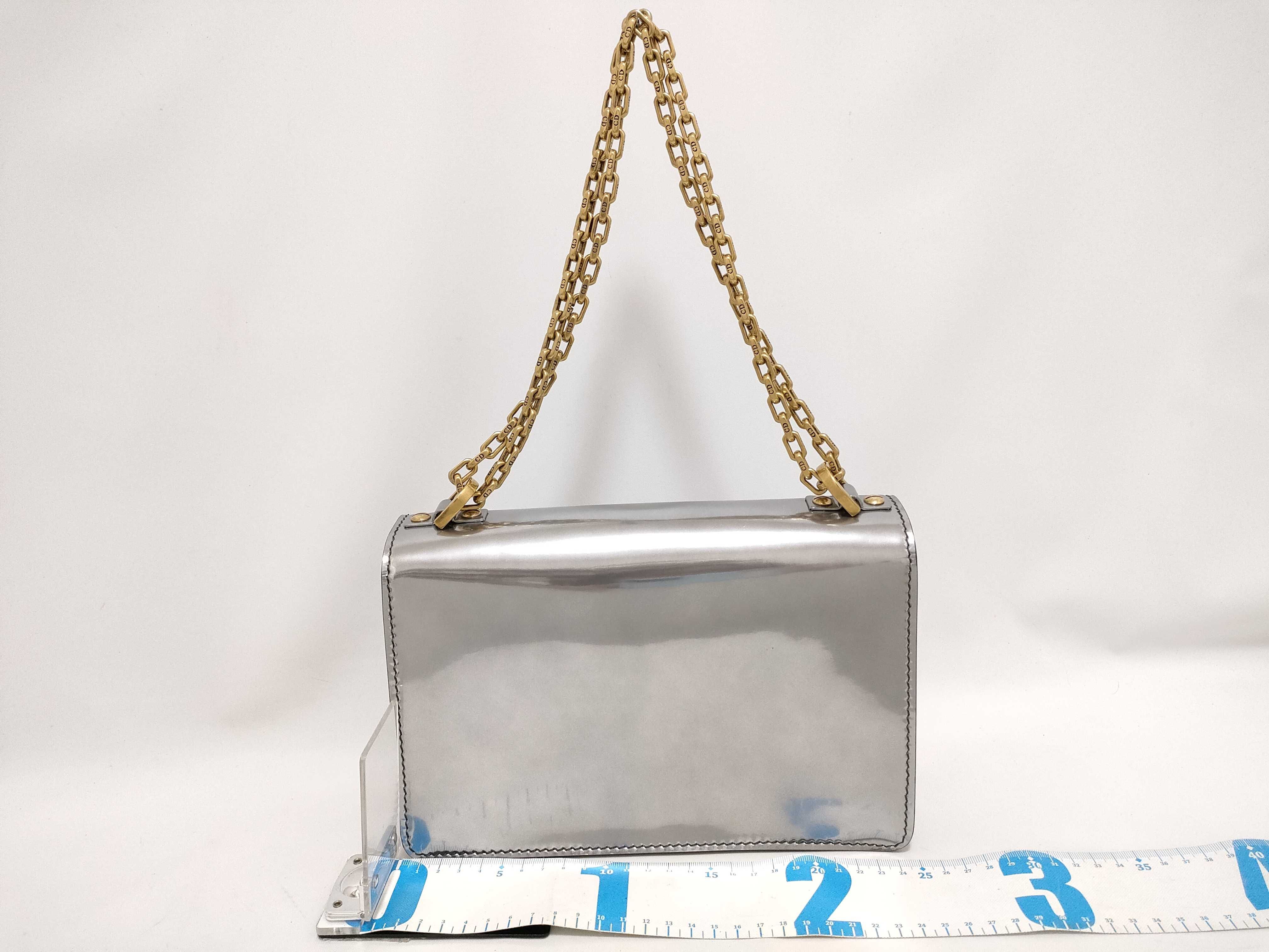 J'Adior Chain Shoulder Bag, Leather, Dust Bag Included — view 2