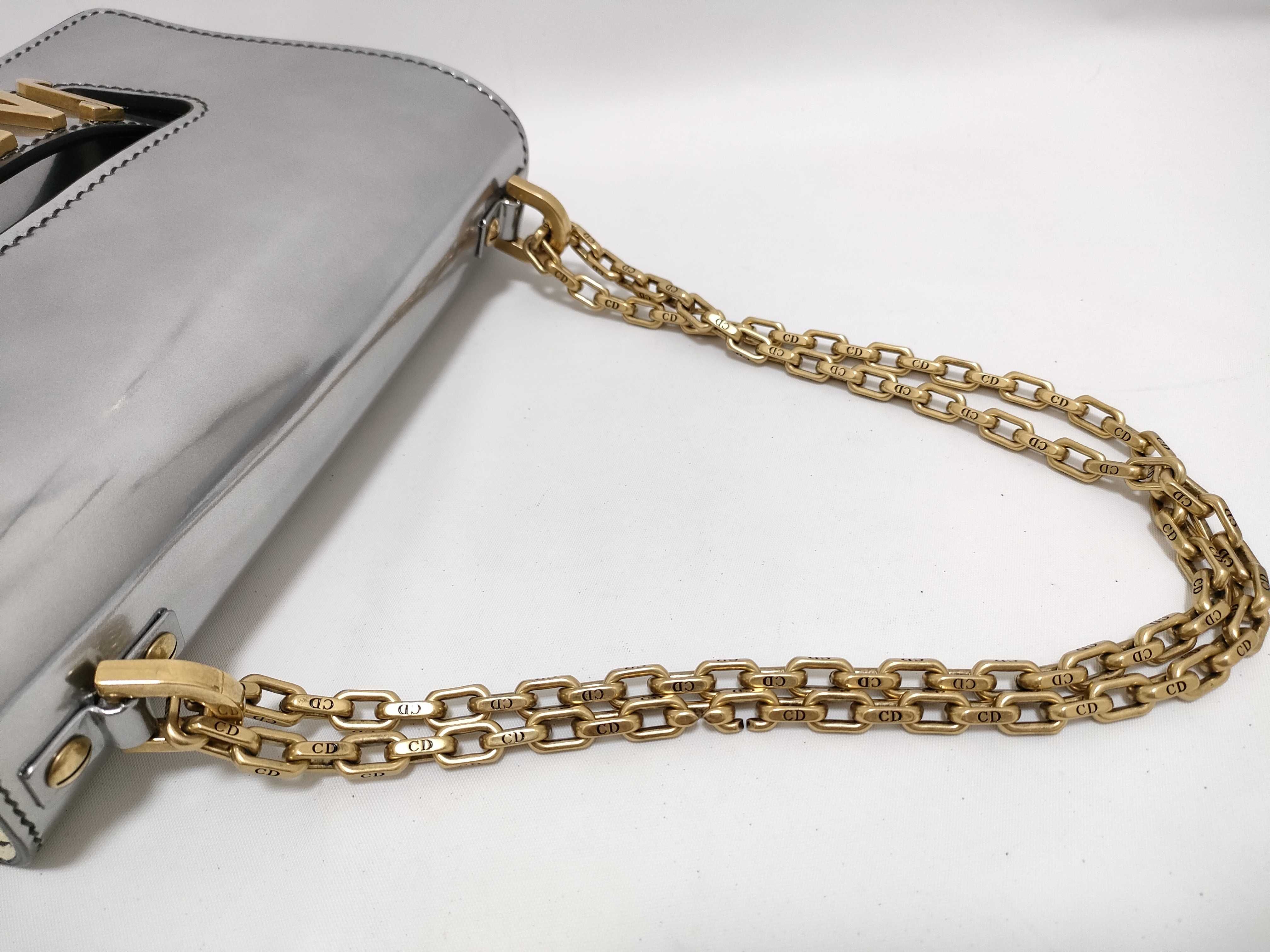 J'Adior Chain Shoulder Bag, Leather, Dust Bag Included — view 3