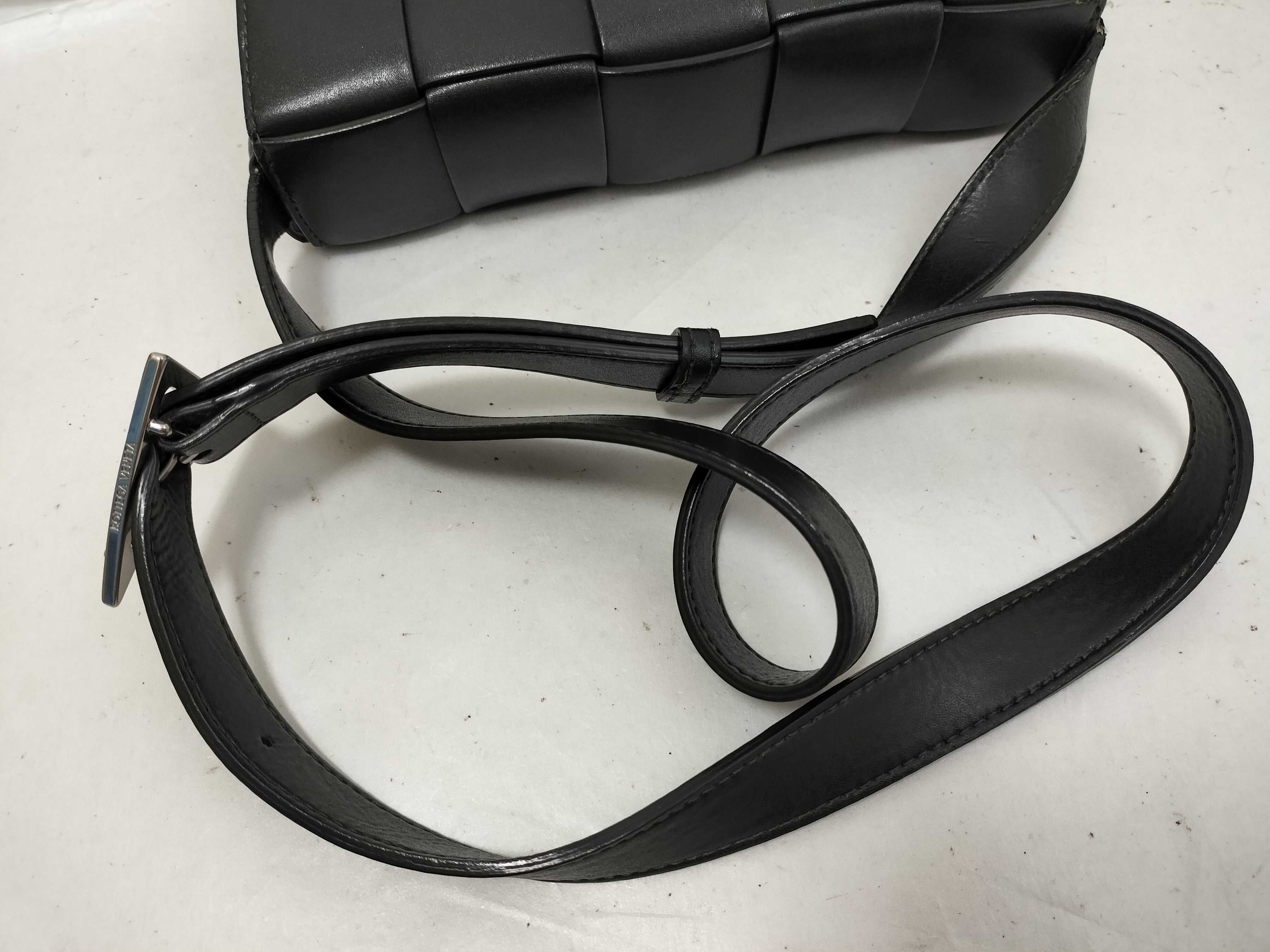 Maxi Intrecciato Cassette Leather Shoulder Bag, Dark Green — view 3