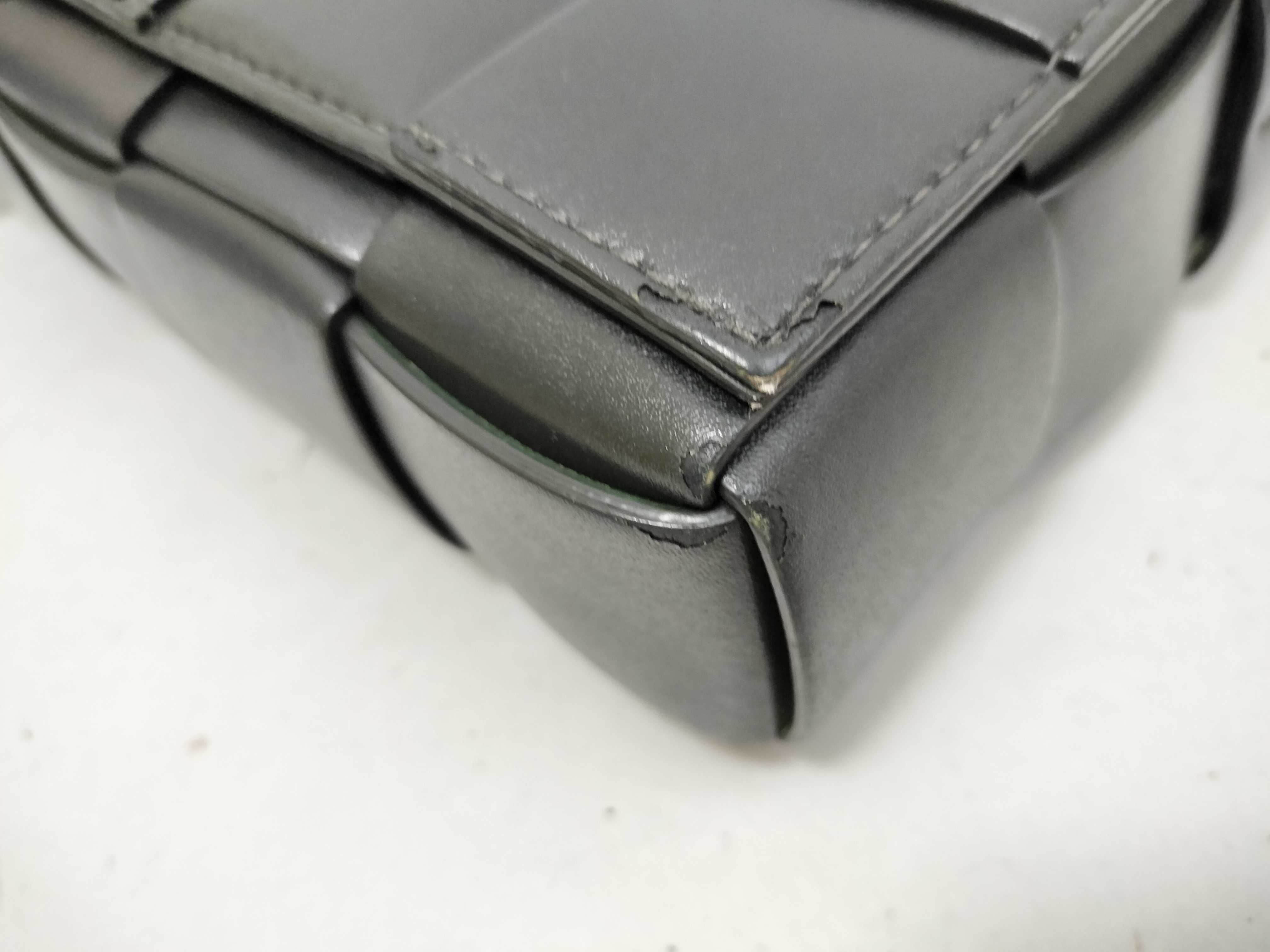 Maxi Intrecciato Cassette Leather Shoulder Bag, Dark Green — view 6