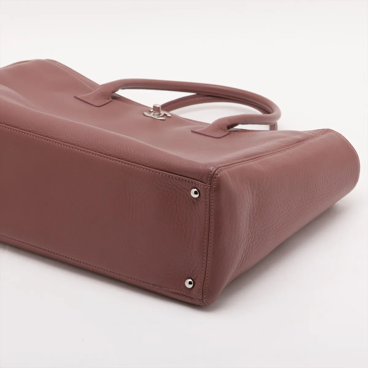 Executive Leather Tote Bag, Brown, Silver Hardware, Item No. 18375079, Series No. 18 — view 3