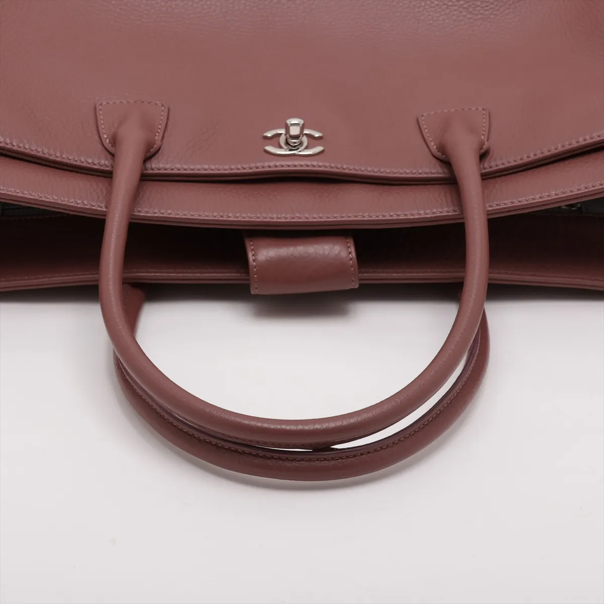 Executive Leather Tote Bag, Brown, Silver Hardware, Item No. 18375079, Series No. 18 — view 5