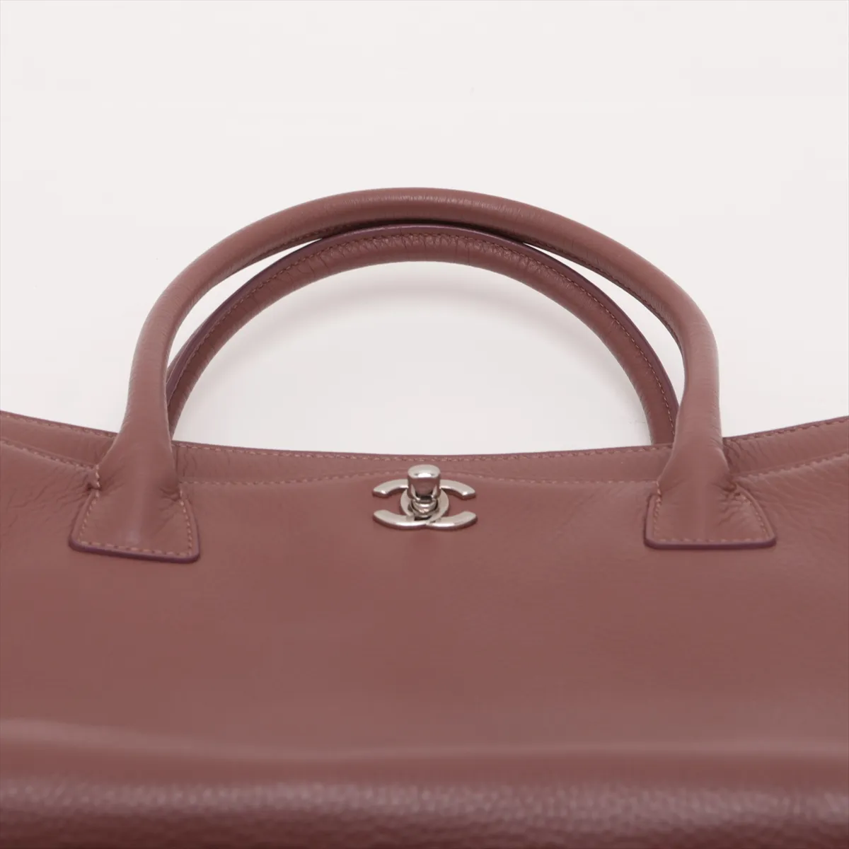 Executive Leather Tote Bag, Brown, Silver Hardware, Item No. 18375079, Series No. 18 — view 6