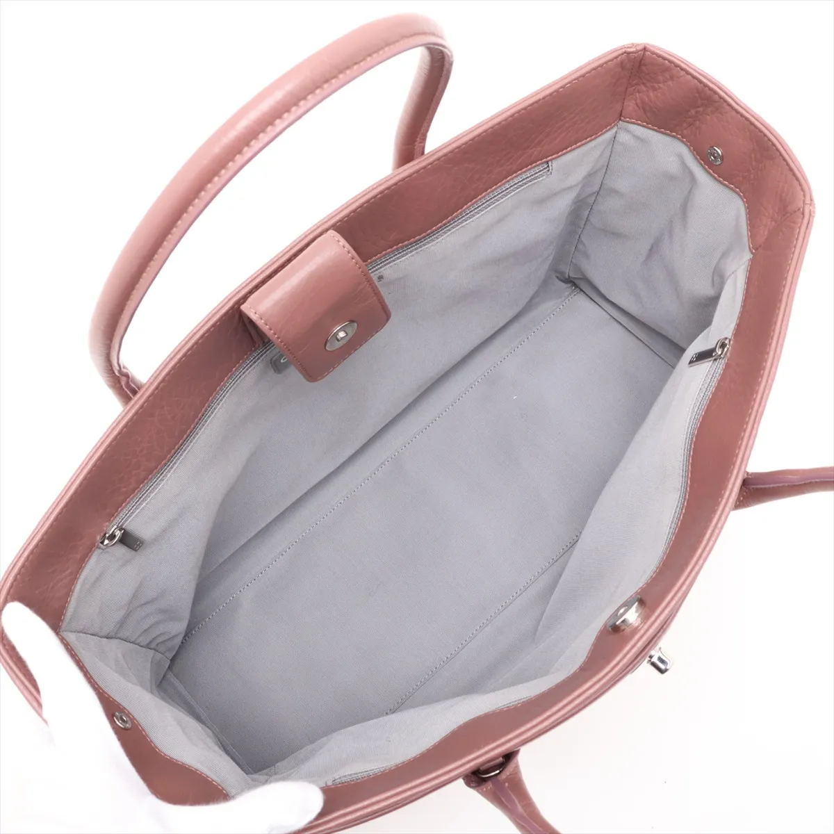 Executive Leather Tote Bag, Brown, Silver Hardware, Item No. 18375079, Series No. 18 — view 7