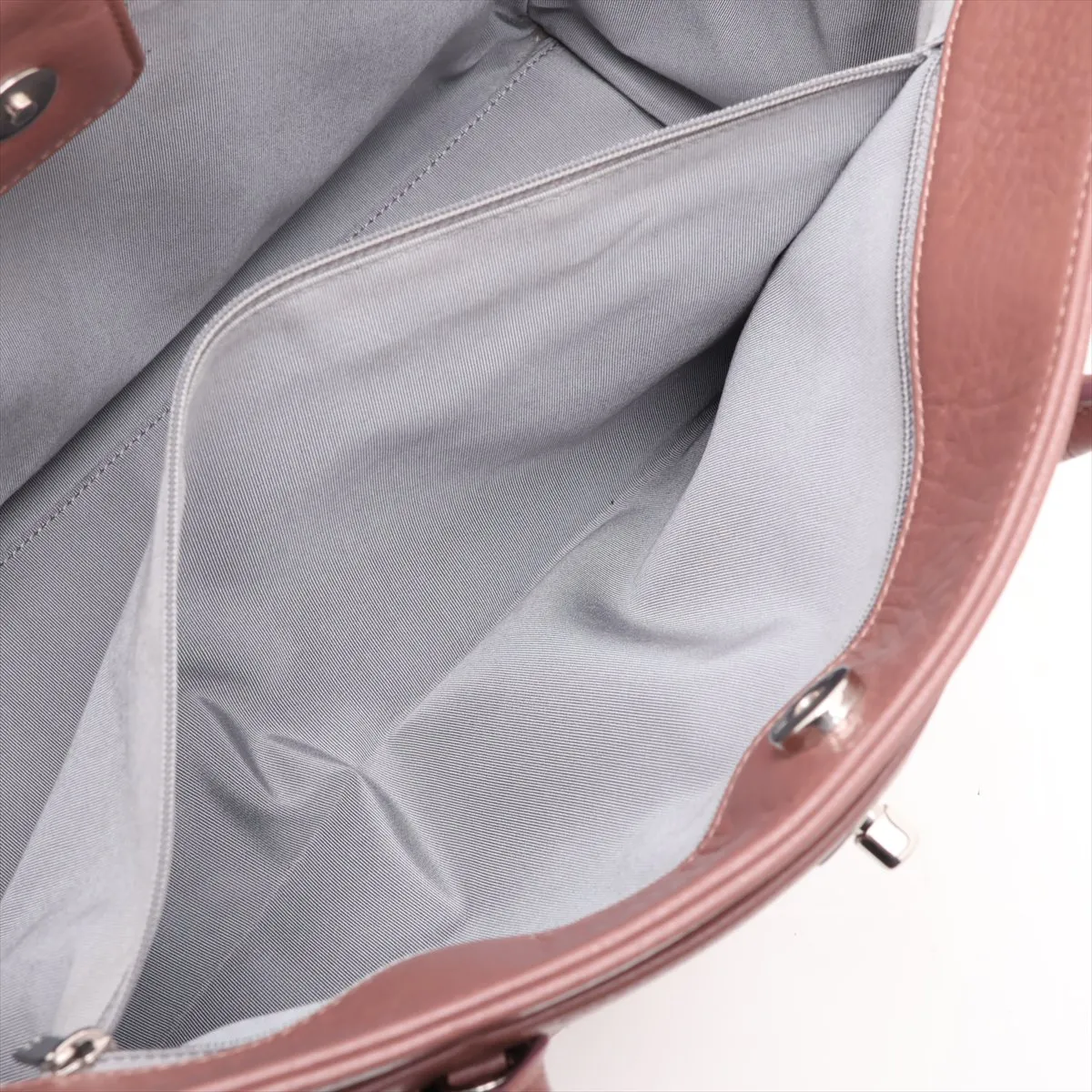 Executive Leather Tote Bag, Brown, Silver Hardware, Item No. 18375079, Series No. 18 — view 9