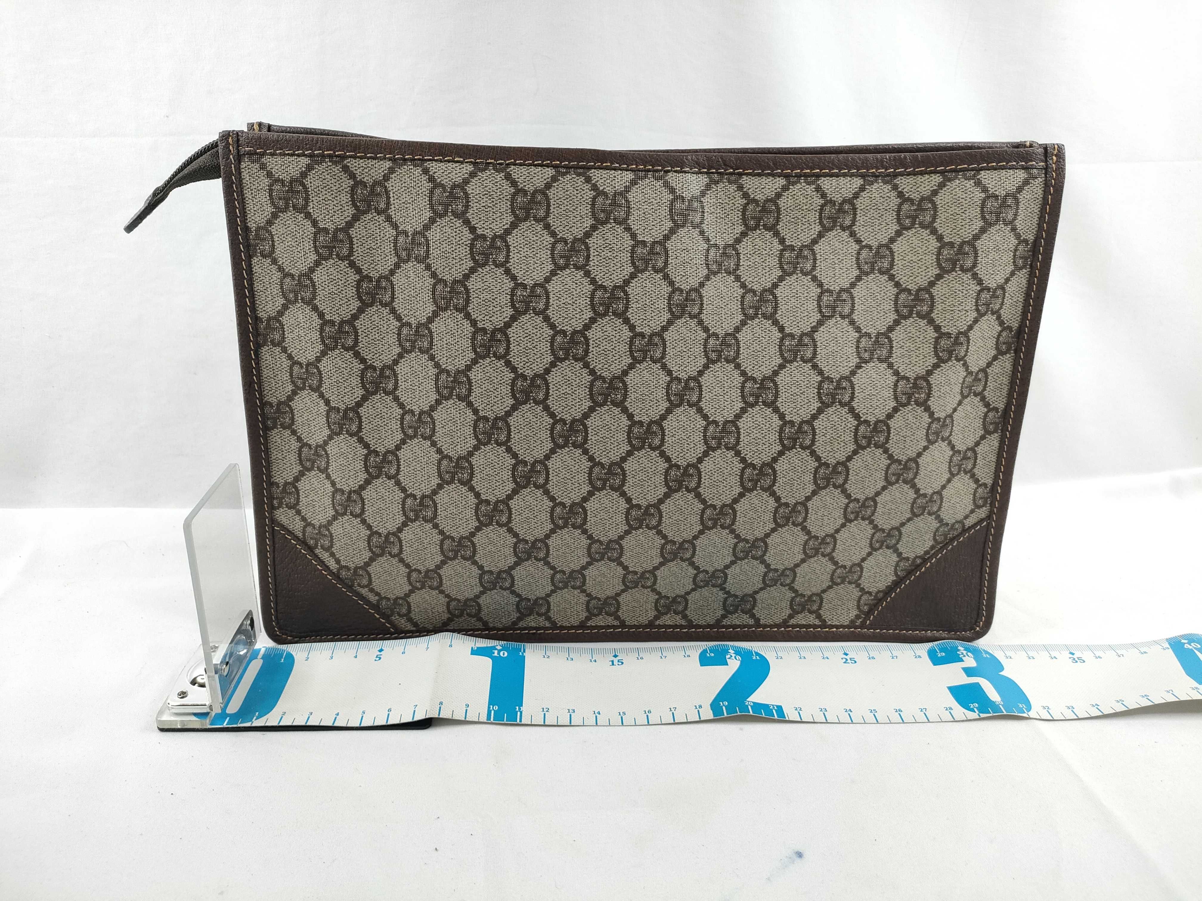 GG Plus Clutch Bag, PVC, Brown, 014-123-6053 (Clutch Bag) — view 2