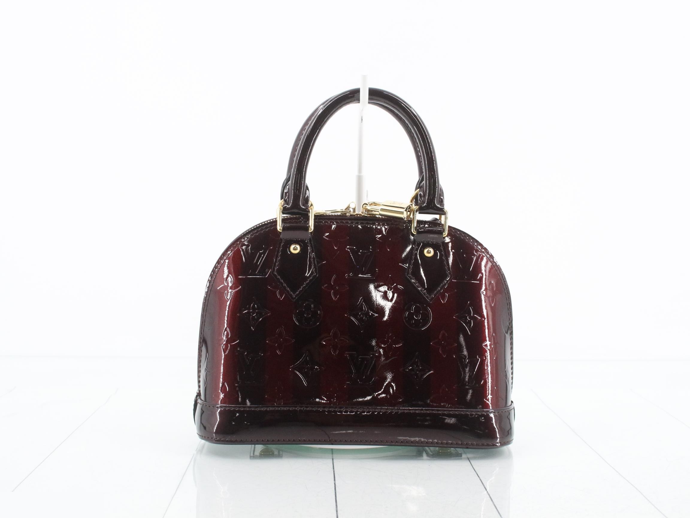 Monogram Vernis Alma BB Amarante Rayures 2-Way Handbag — view 2