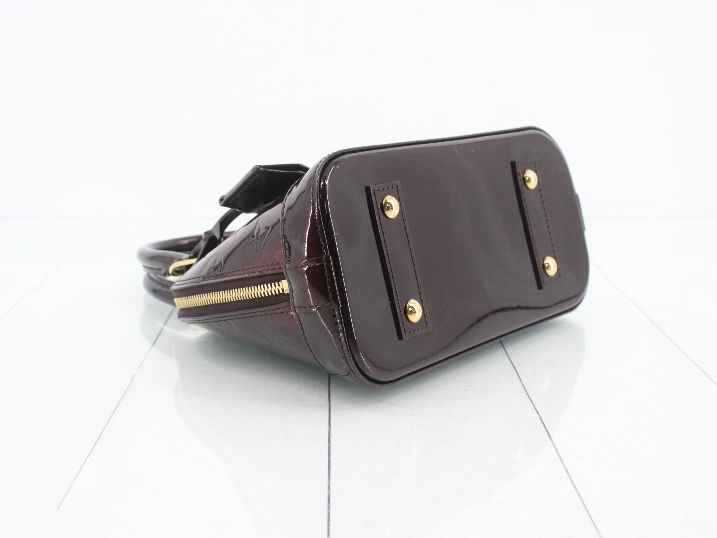 Monogram Vernis Alma BB Amarante Rayures 2-Way Handbag — view 5