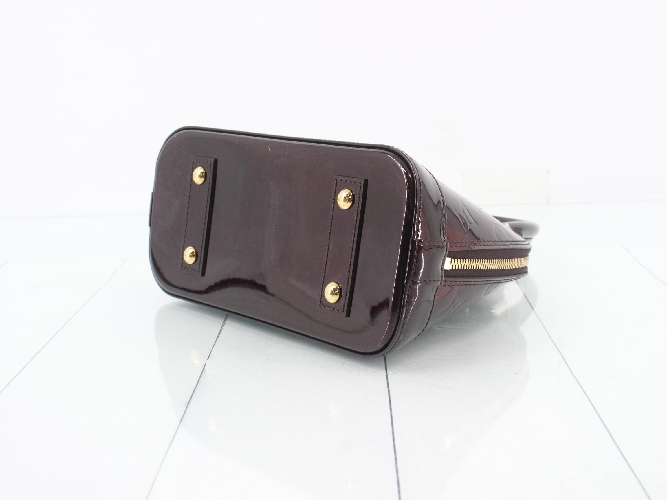 Monogram Vernis Alma BB Amarante Rayures 2-Way Handbag — view 6