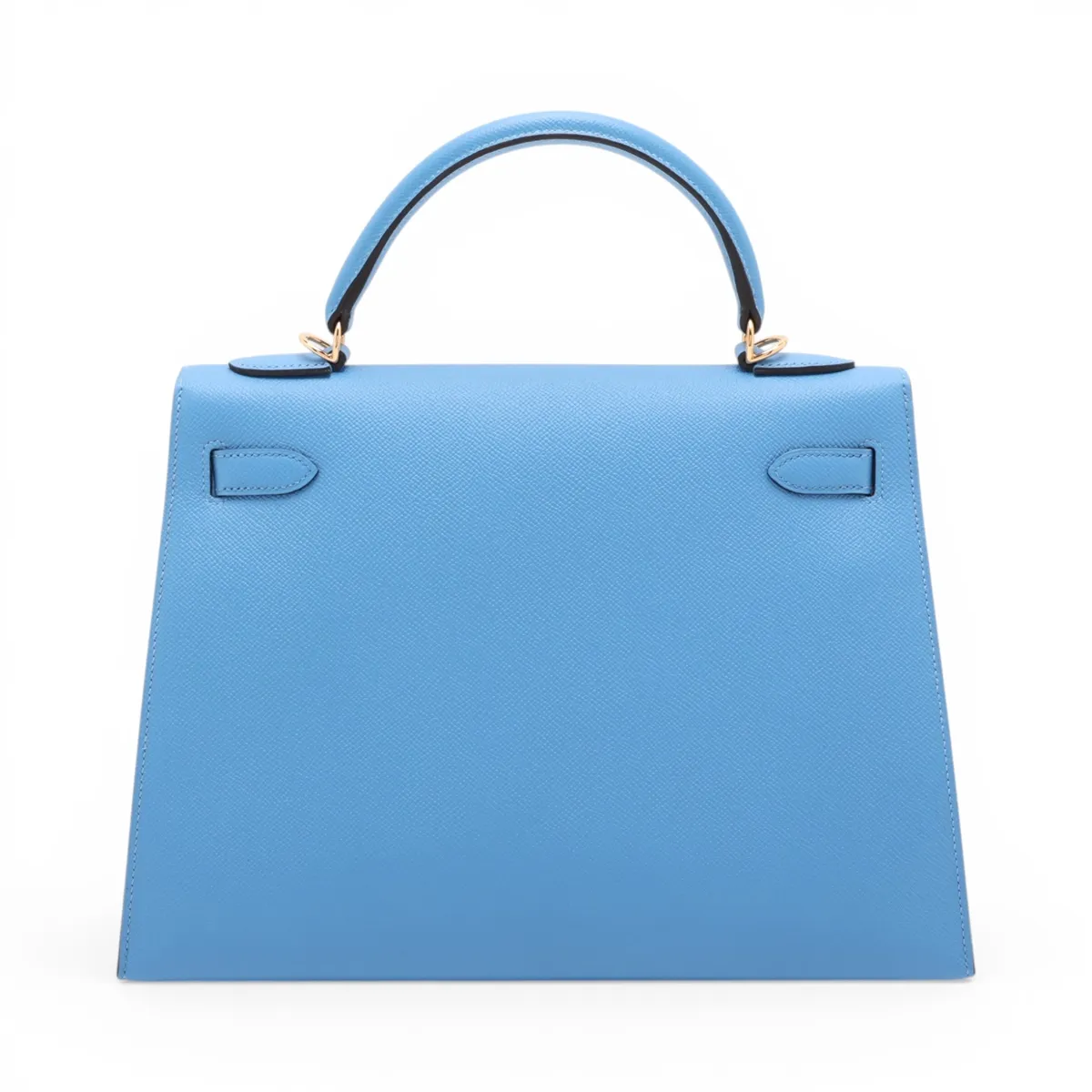 [Individually packaged] Hermes Kelly 32 Sellier Veau Epsom Azur Gold Hardware T: 2015 — view 2
