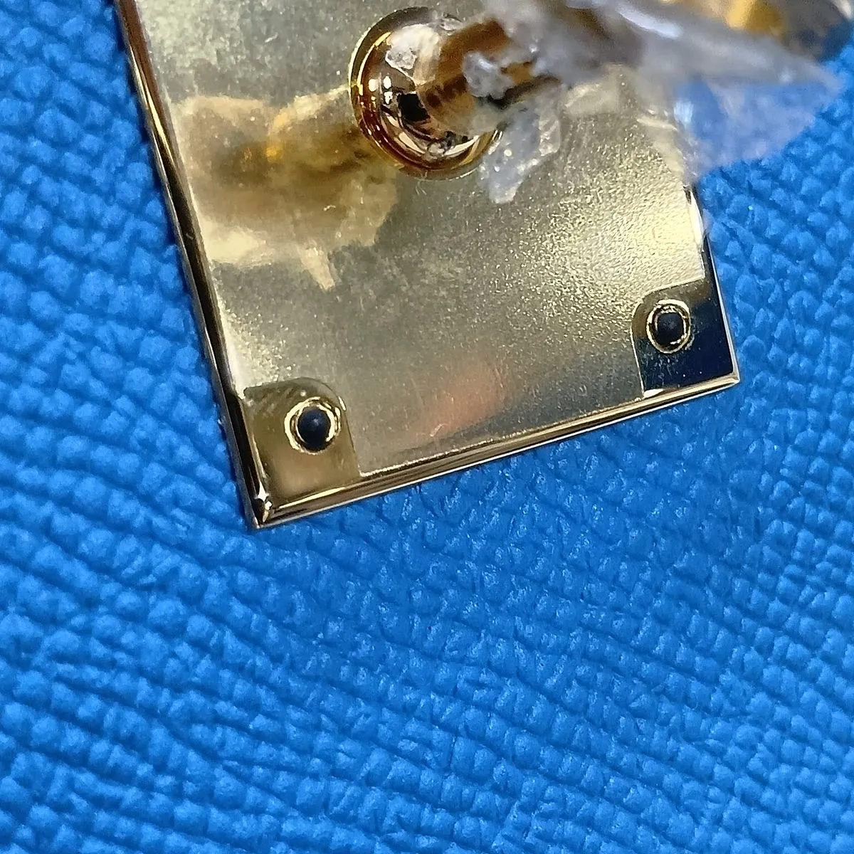 [Individually packaged] Hermes Kelly 32 Sellier Veau Epsom Azur Gold Hardware T: 2015 — view 14