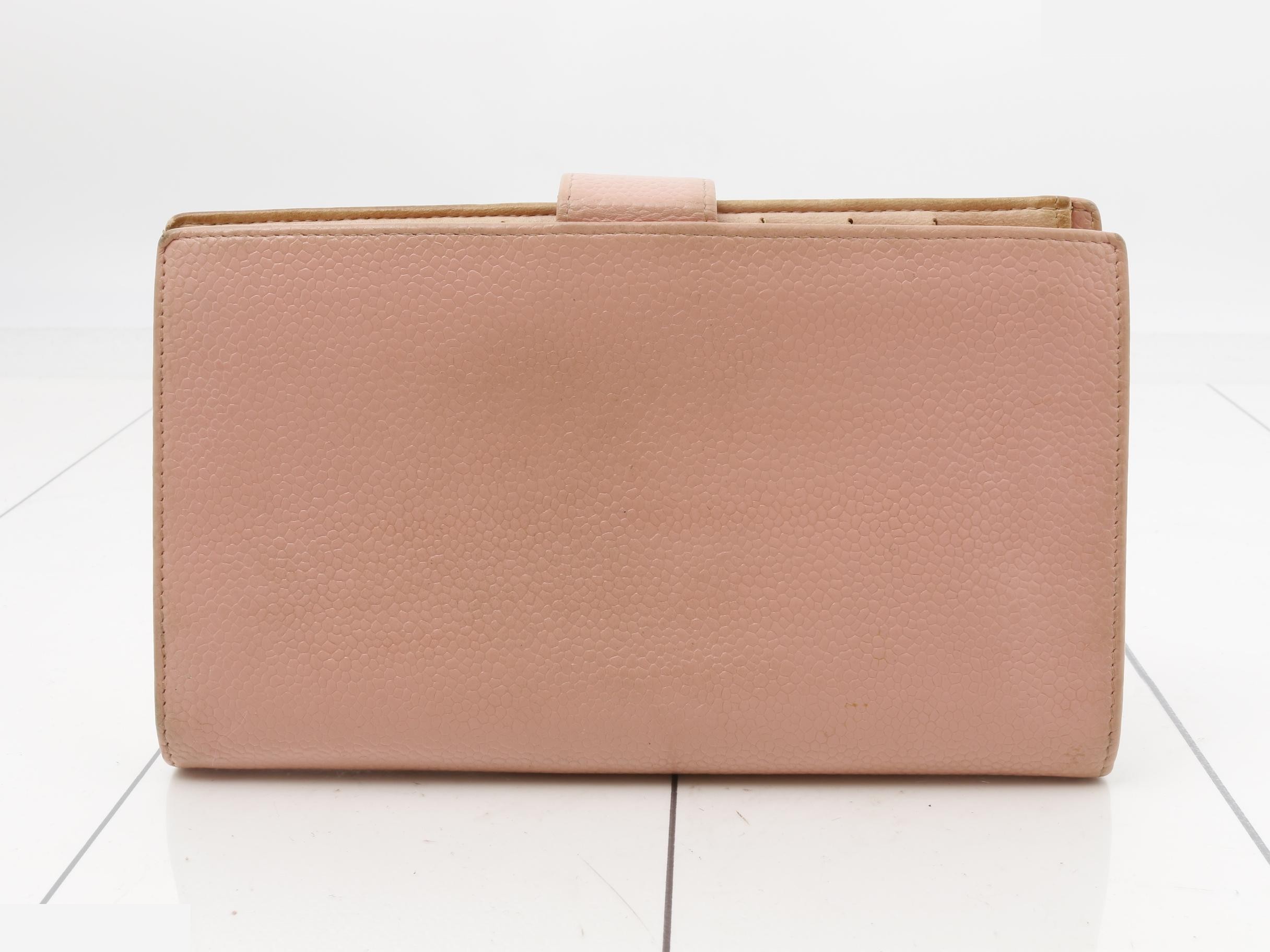 Caviar leather coin purse with Coco Mark, bi-fold wallet, item number 9. — view 2