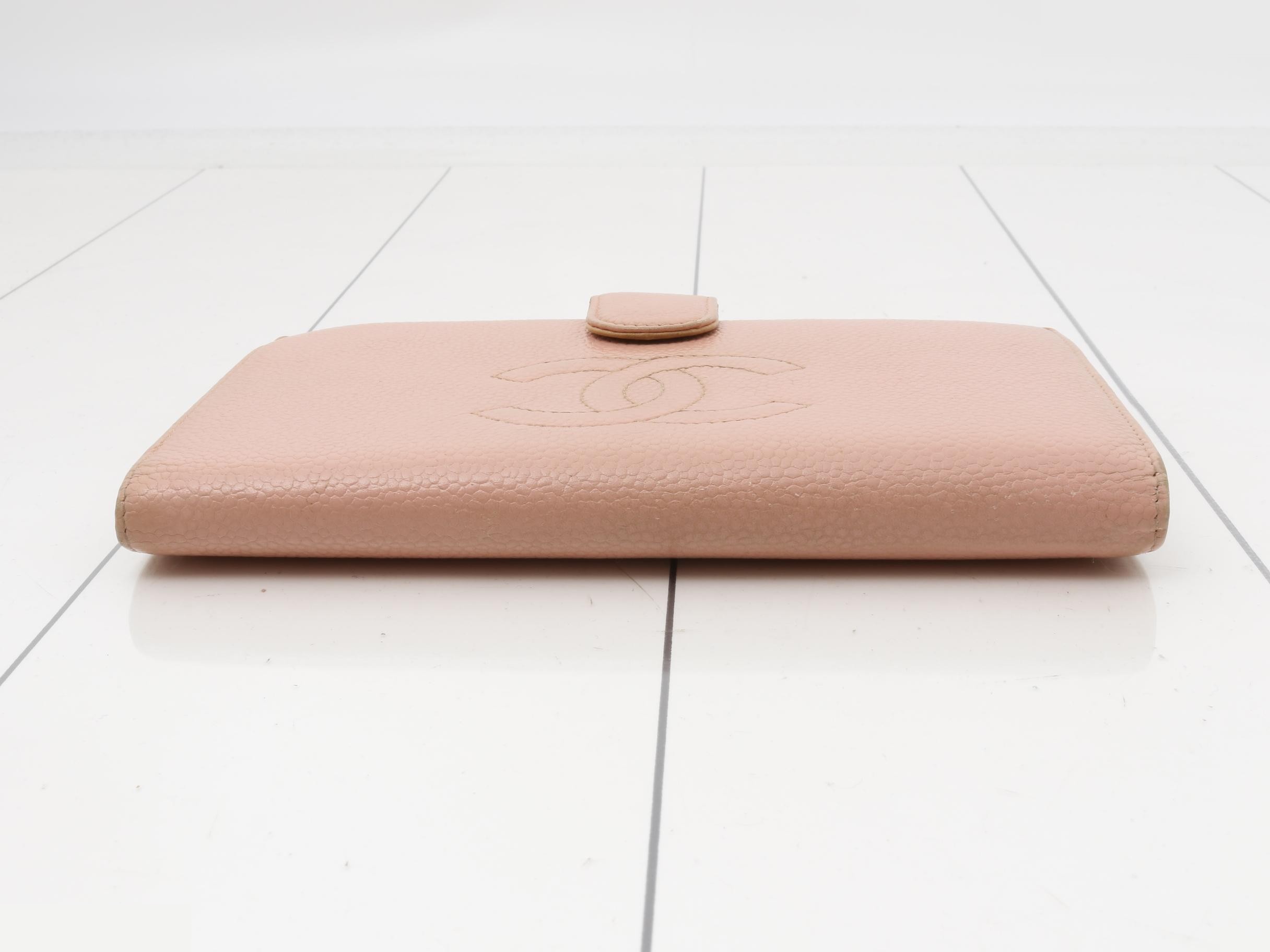 Caviar leather coin purse with Coco Mark, bi-fold wallet, item number 9. — view 3