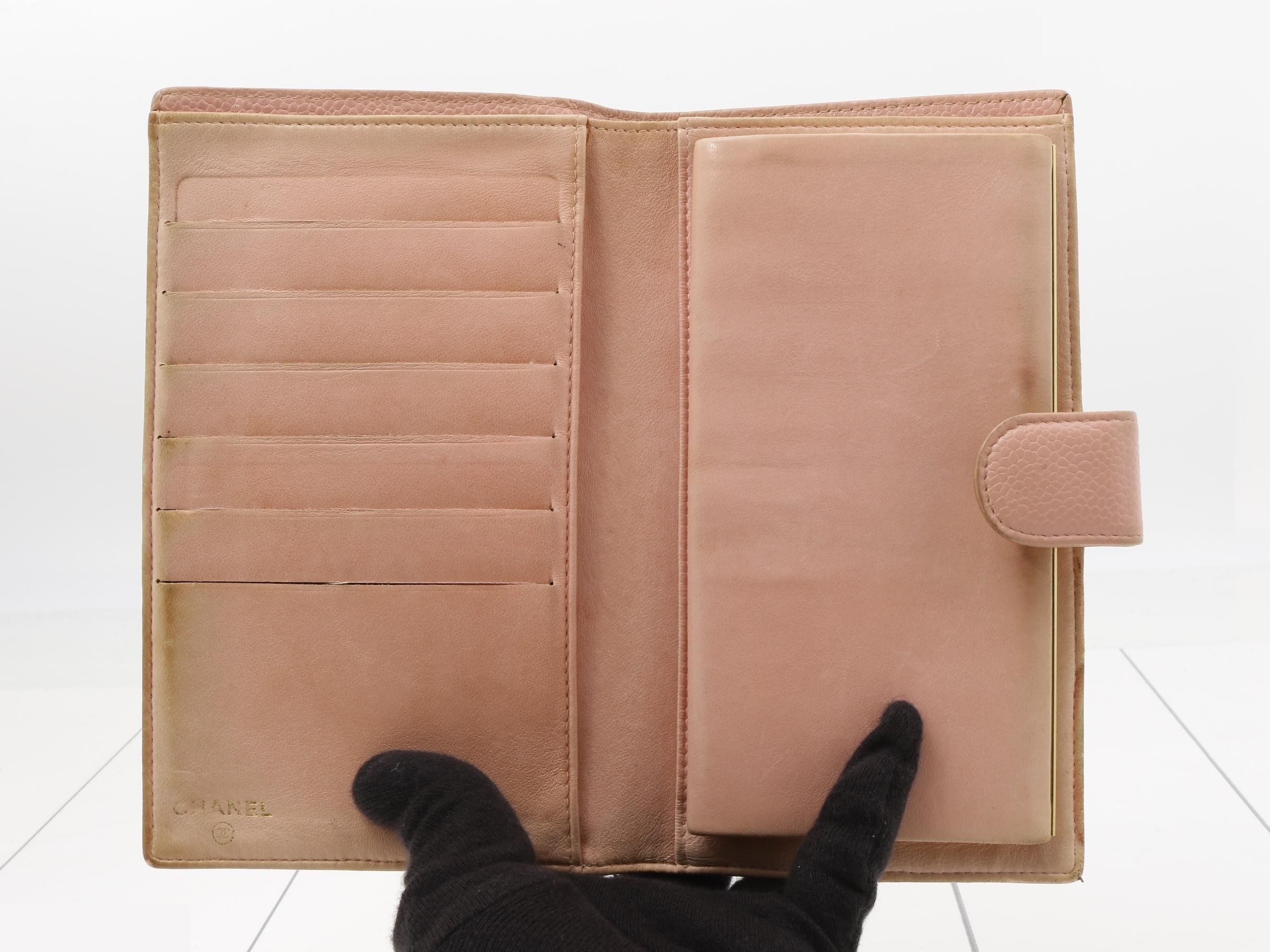 Caviar leather coin purse with Coco Mark, bi-fold wallet, item number 9. — view 4