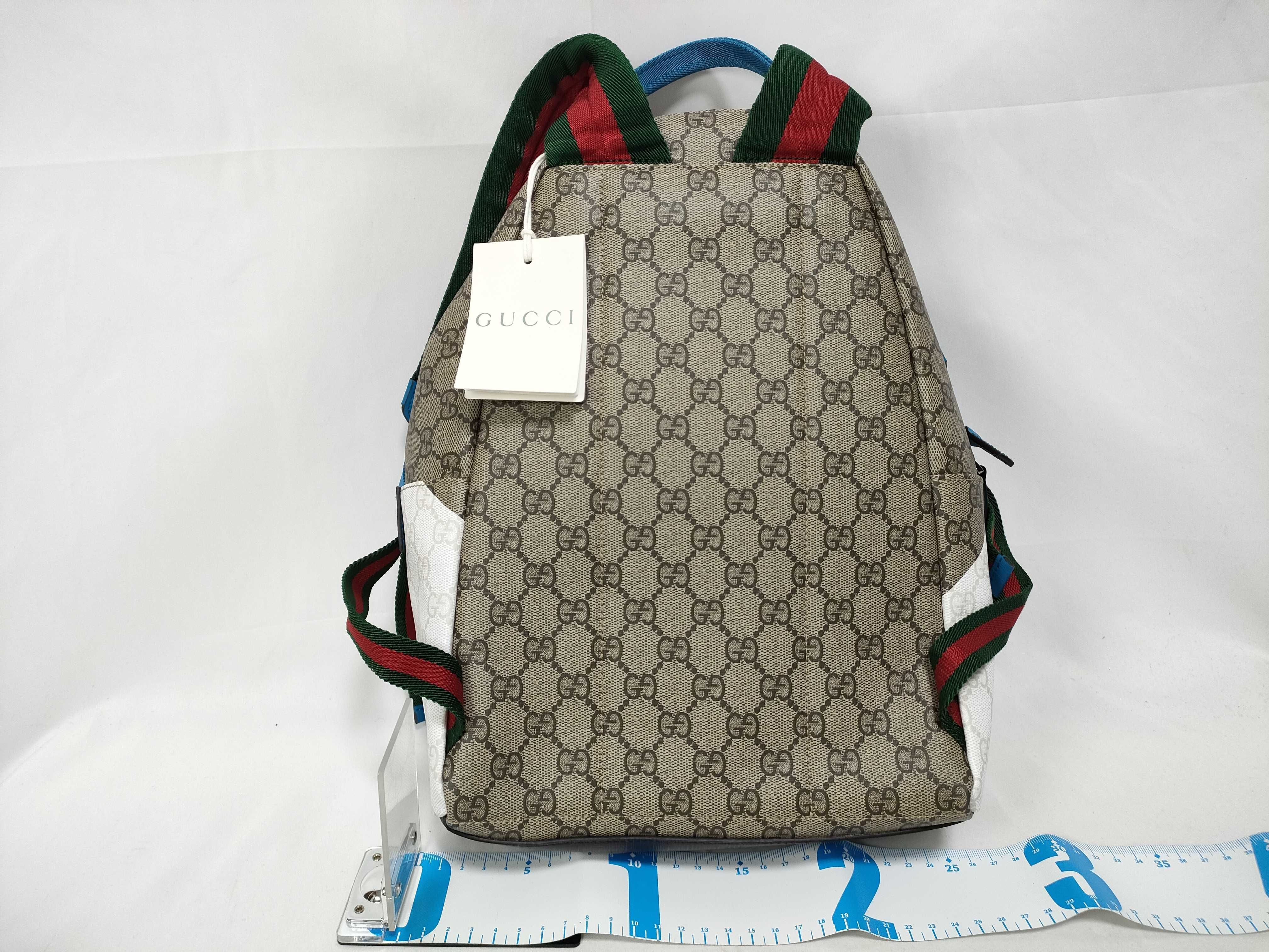 Children's GG Print Canvas Backpack 851222 Brown Backpack — view 2