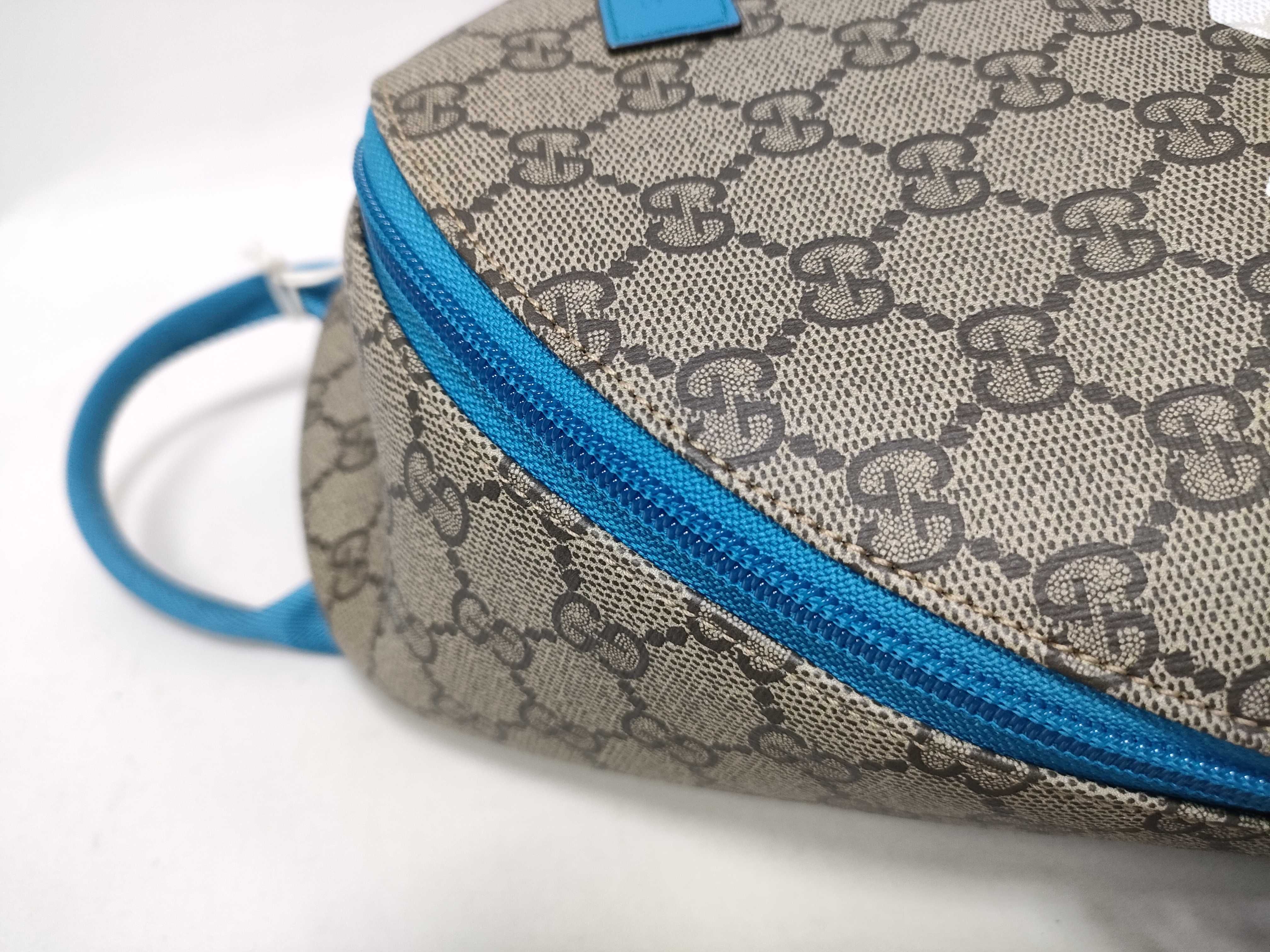 Children's GG Print Canvas Backpack 851222 Brown Backpack — view 11